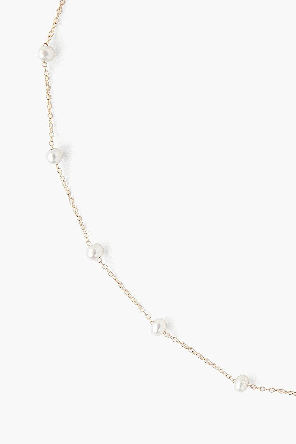 14K White Freshwater Pearl Necklace