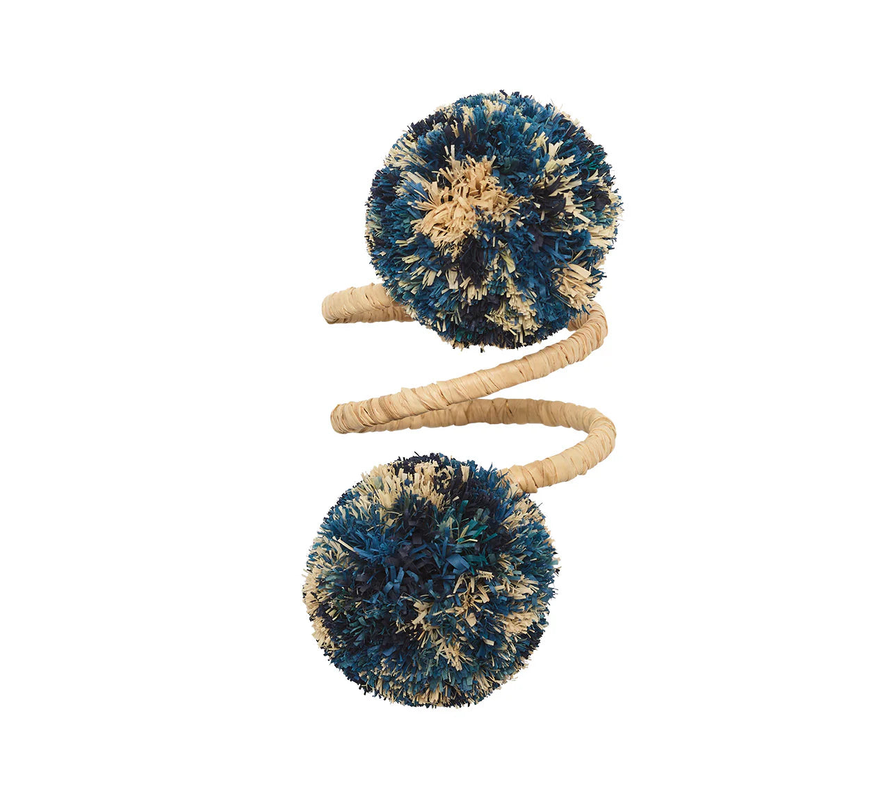 Casbah Napkin Ring Set/4 - Natural & Blue