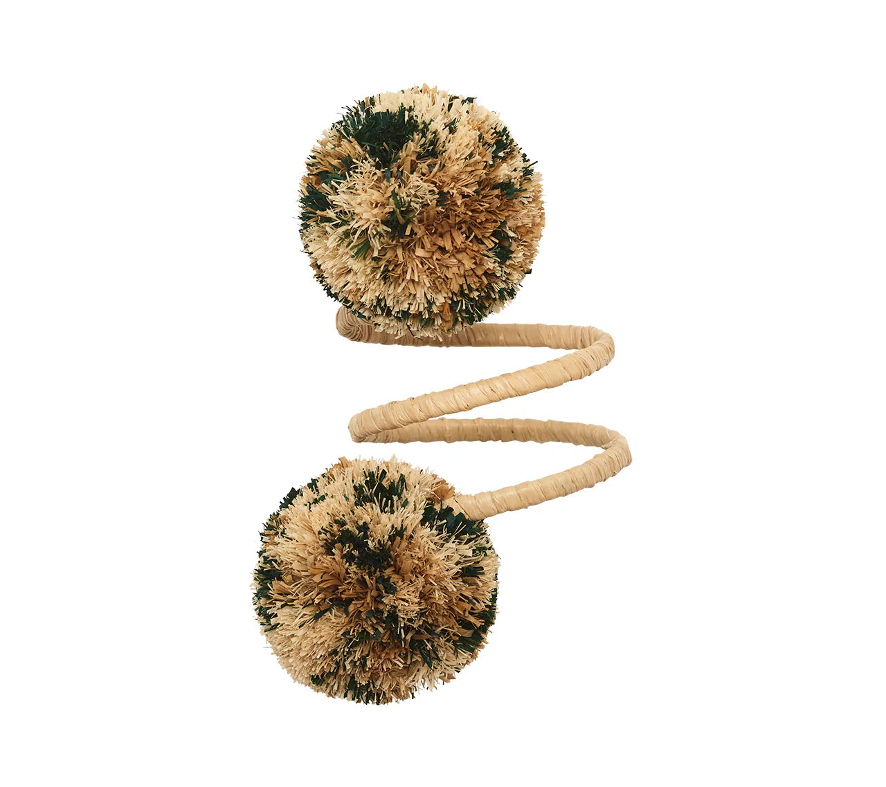 Casbah Napkin Ring Set/4 - Natural & Green