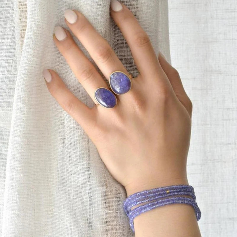 Tanzanite Wrap Bracelet - Necklace