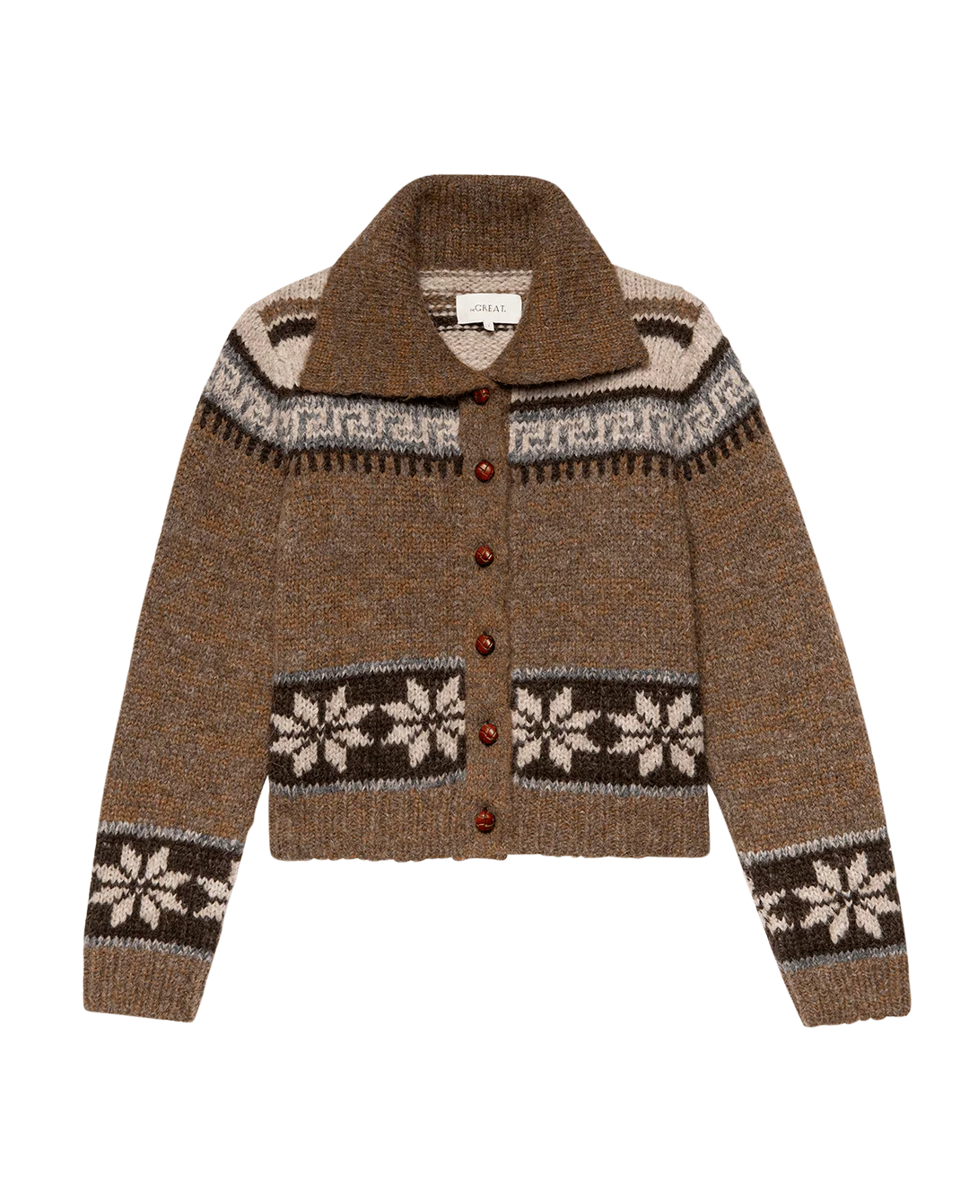 The Nordic Scholar Cardigan - Hickory Fair Isle