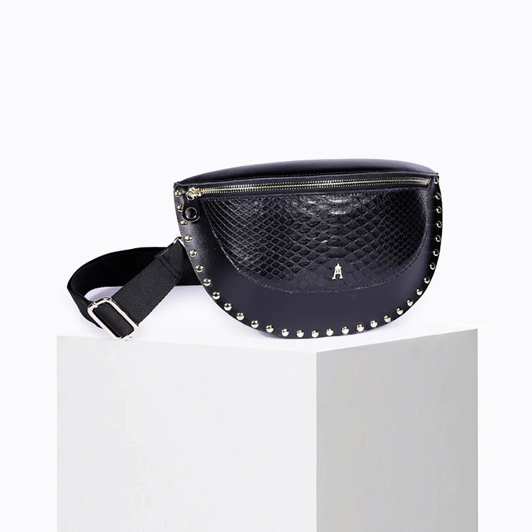 Smile Belt Bag - Python Noir
