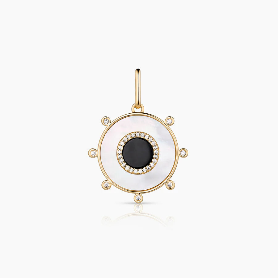 Soleil Mother Of Pearl and Onyx Charm