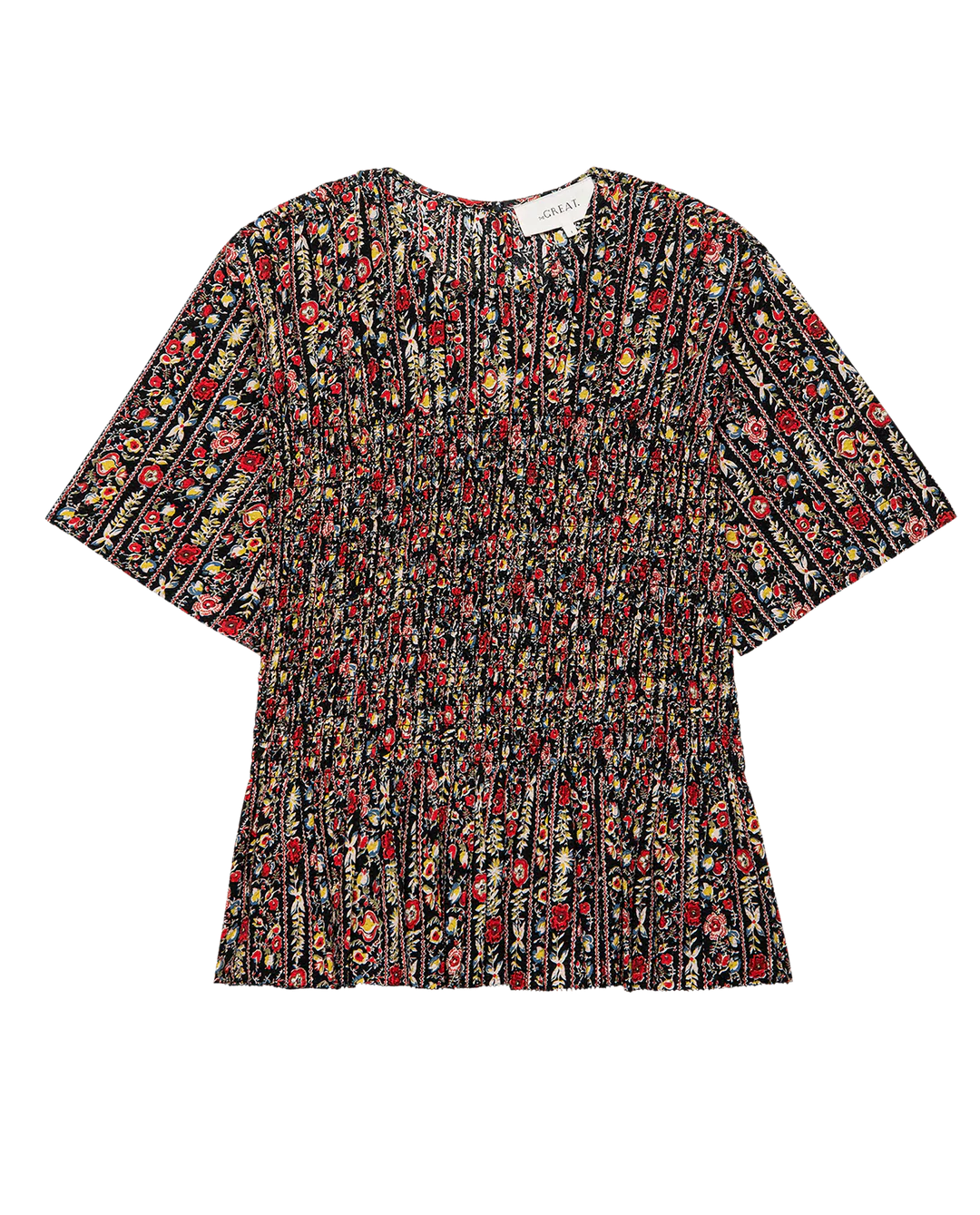 The Smock Flounced Top - Garland Print