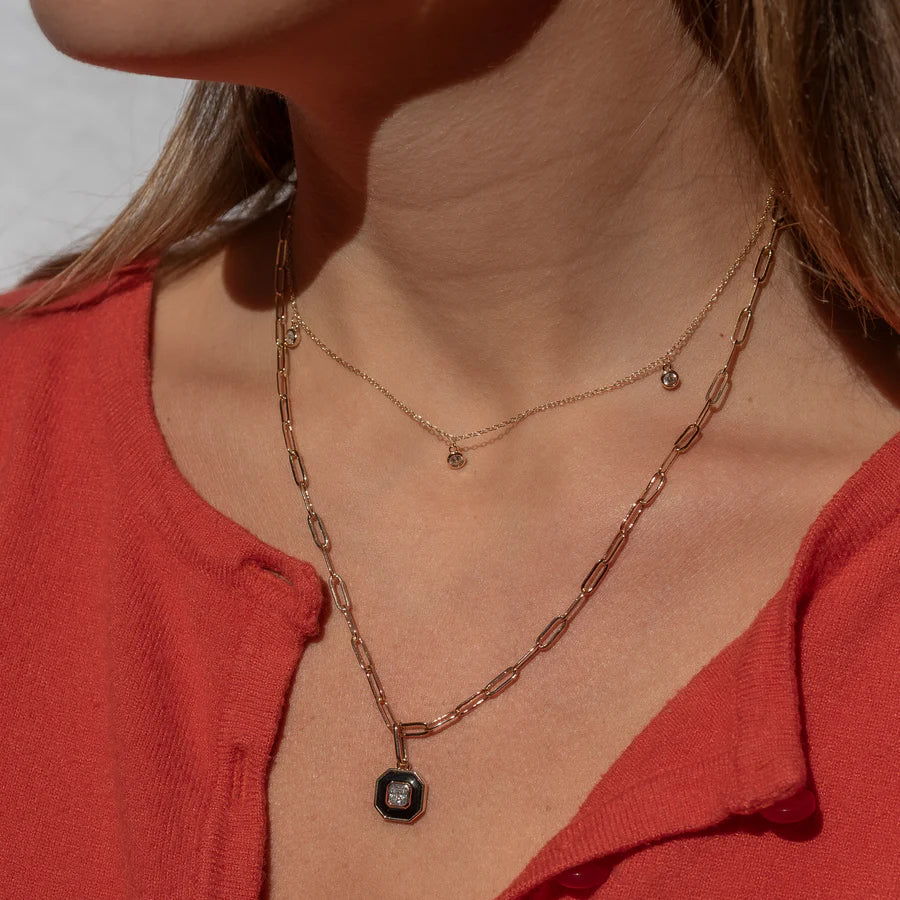 Florence Black Enamel Charm
