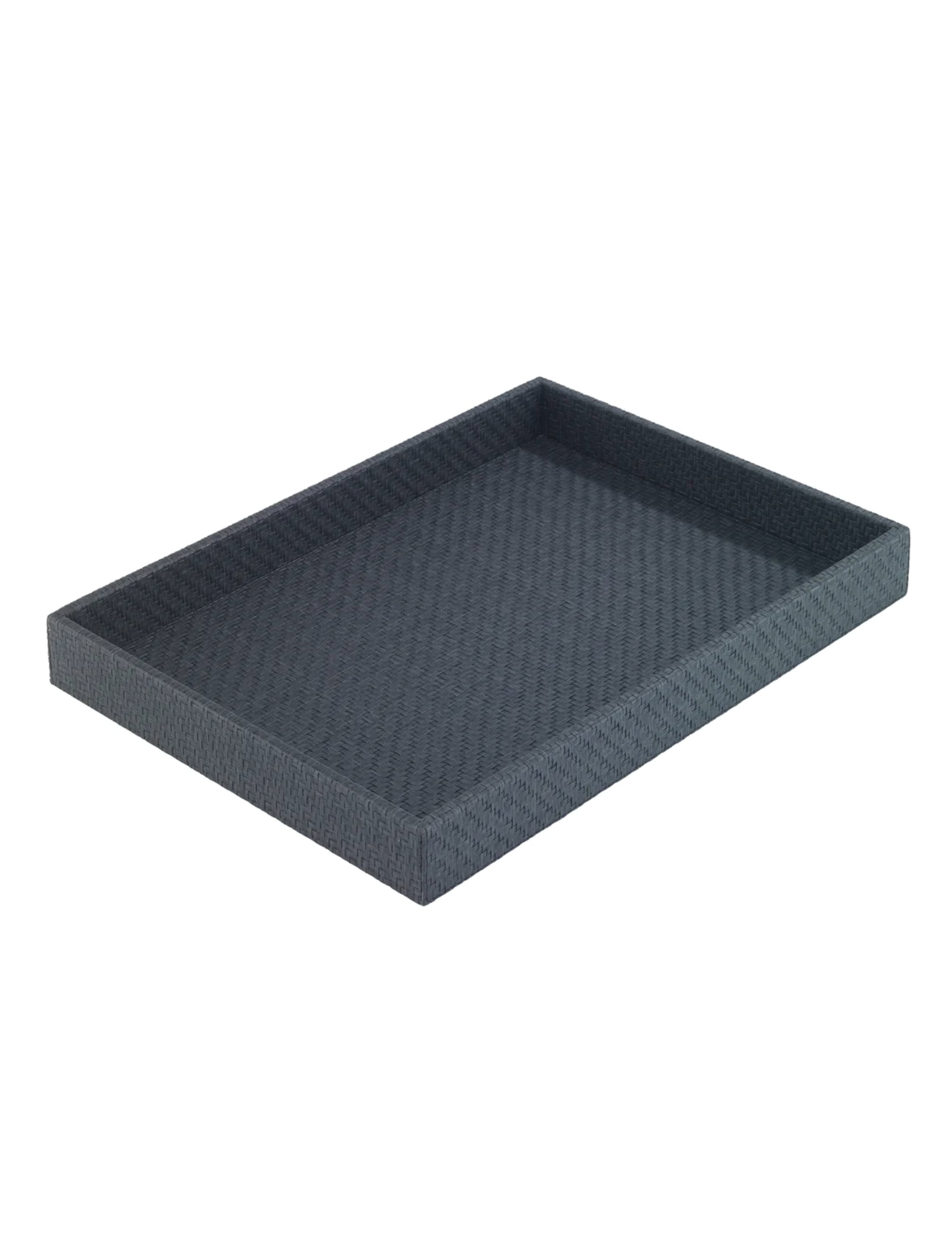 Rectangular Wicker Tray - Black