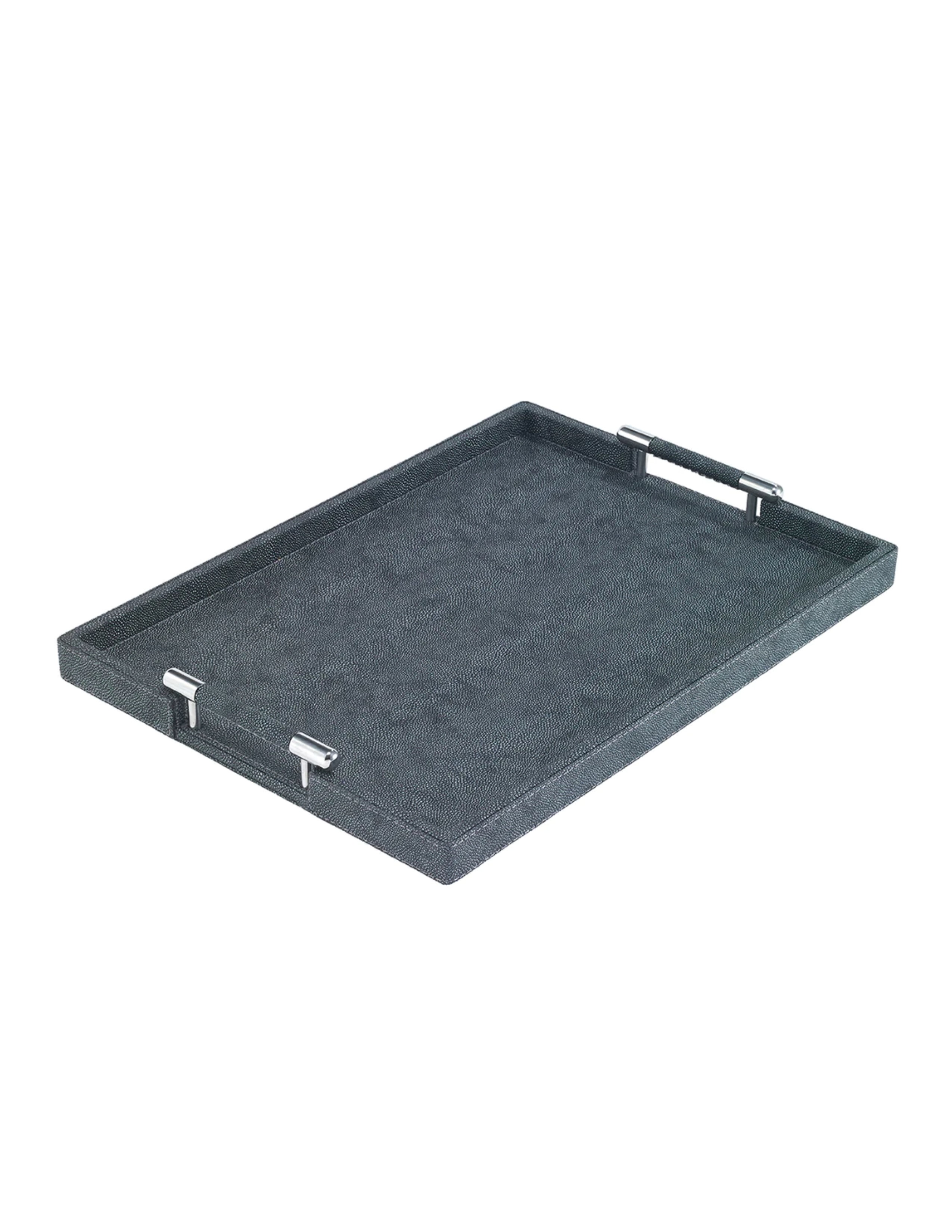 Stingray Rect. Handle Tray - Charcoal