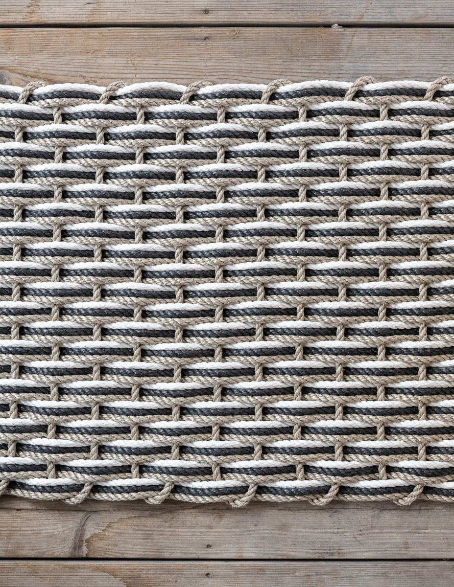 Doormat - Sand/Charcoal/Pearl Triple Weave