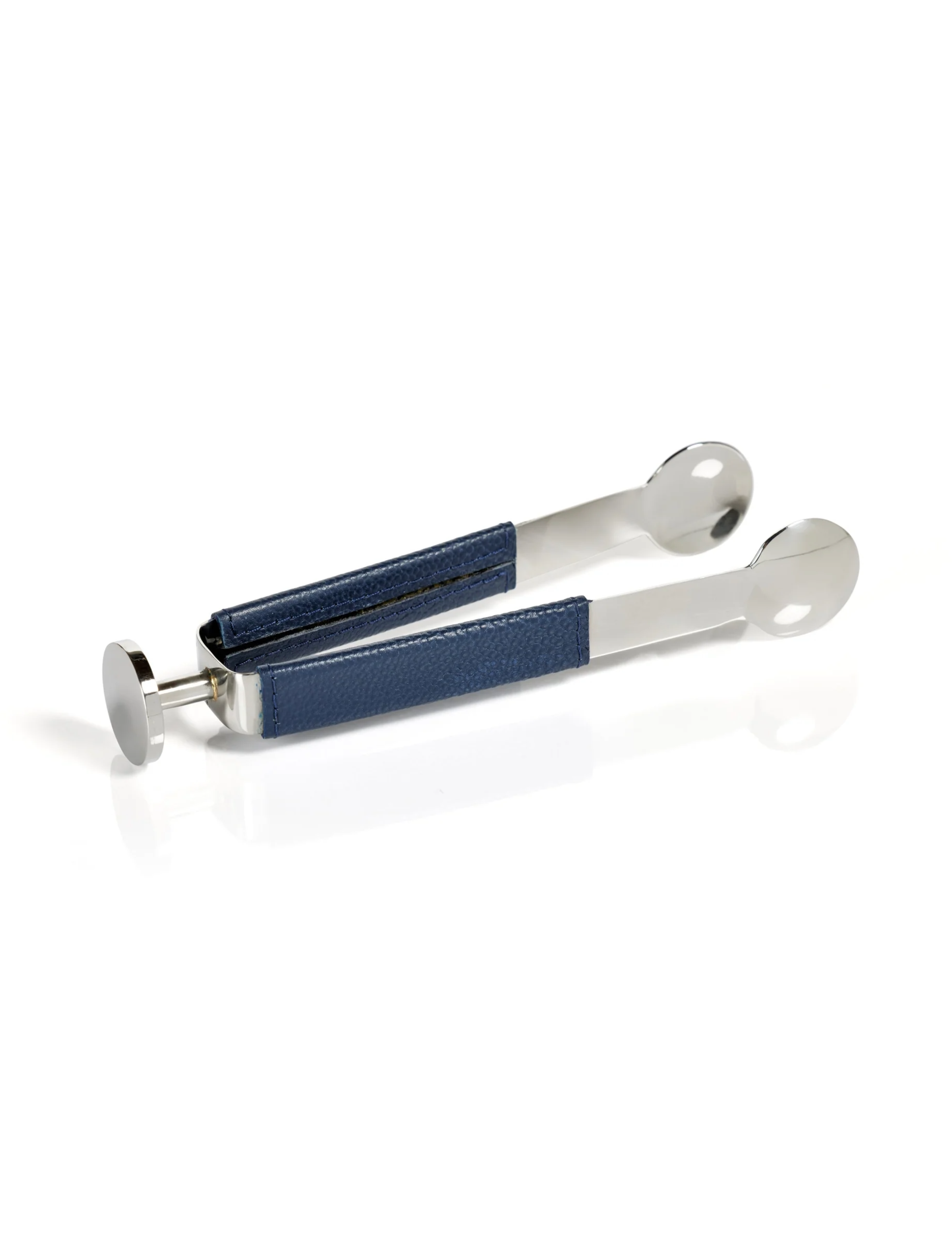 Laguna Nickel & Leather Ice Tong