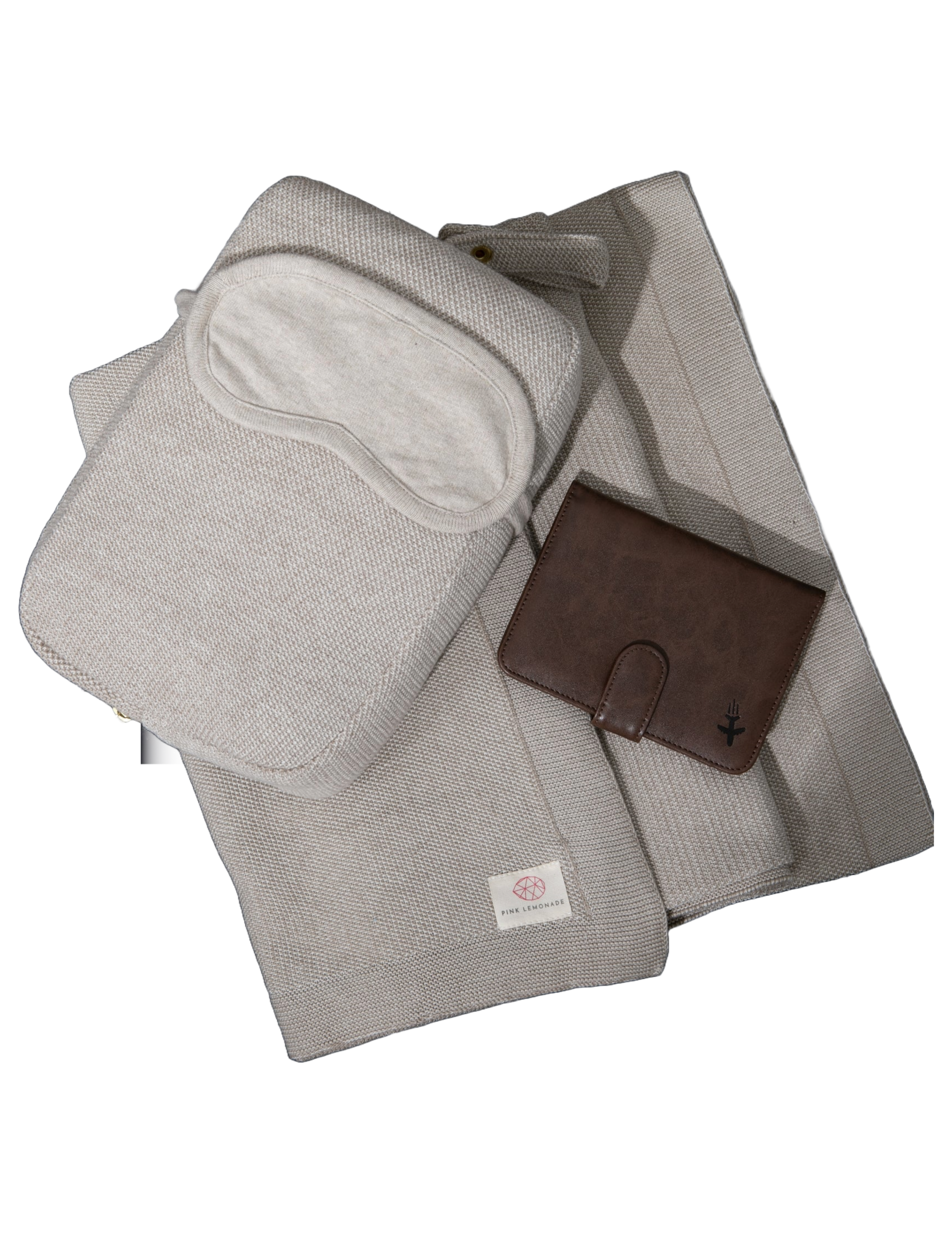 Shades Travel Blanket Set - Stone/Cream