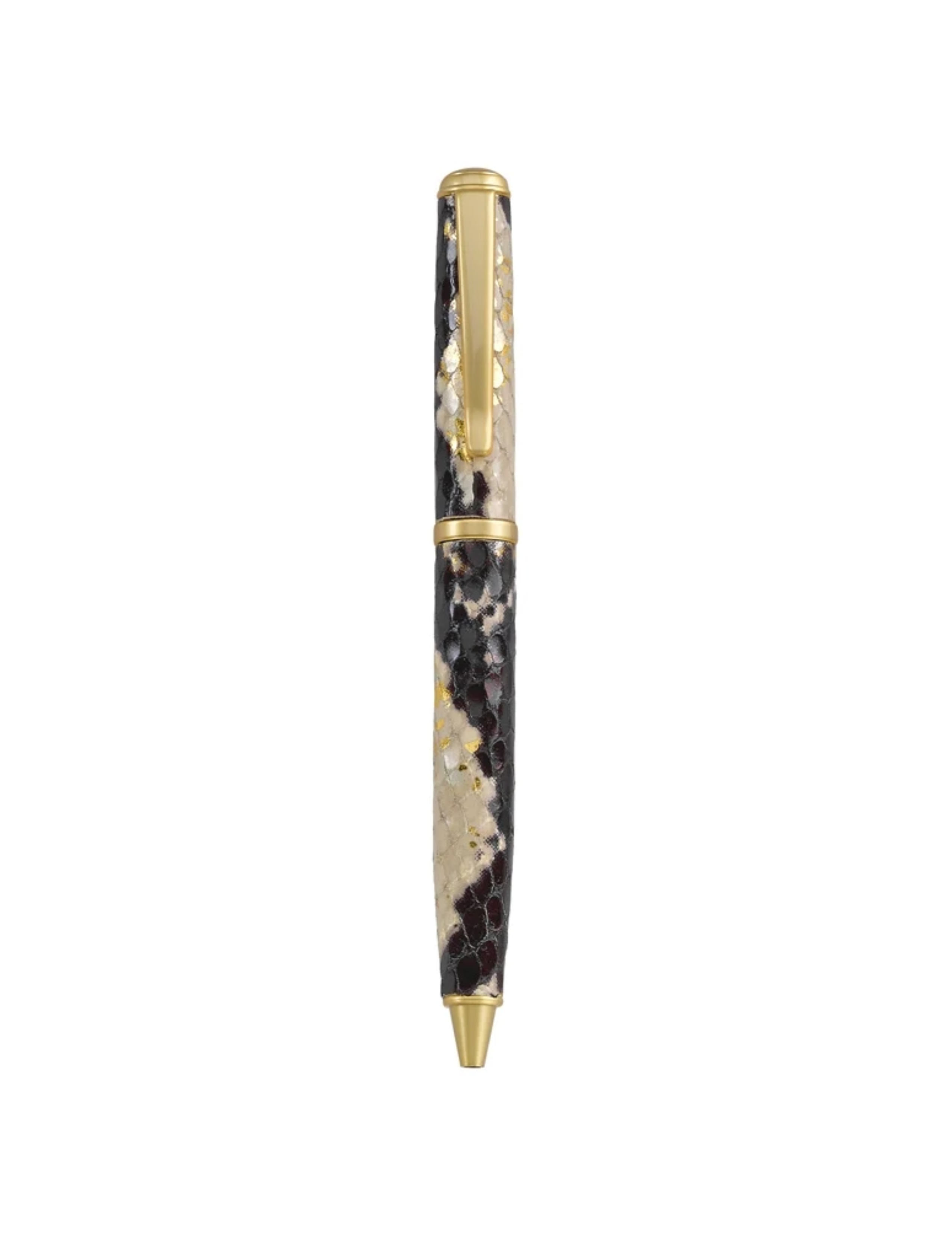 Leather Wrapped Pen - Goldwash Python