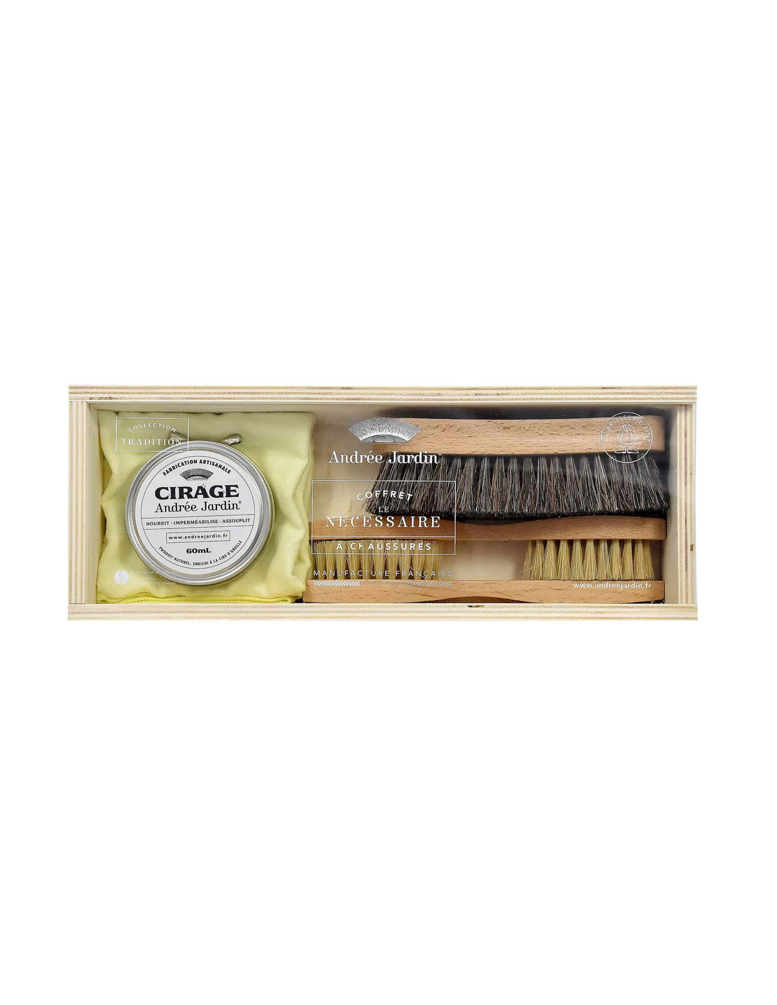 New Shoe Care Kit in Wooden Box