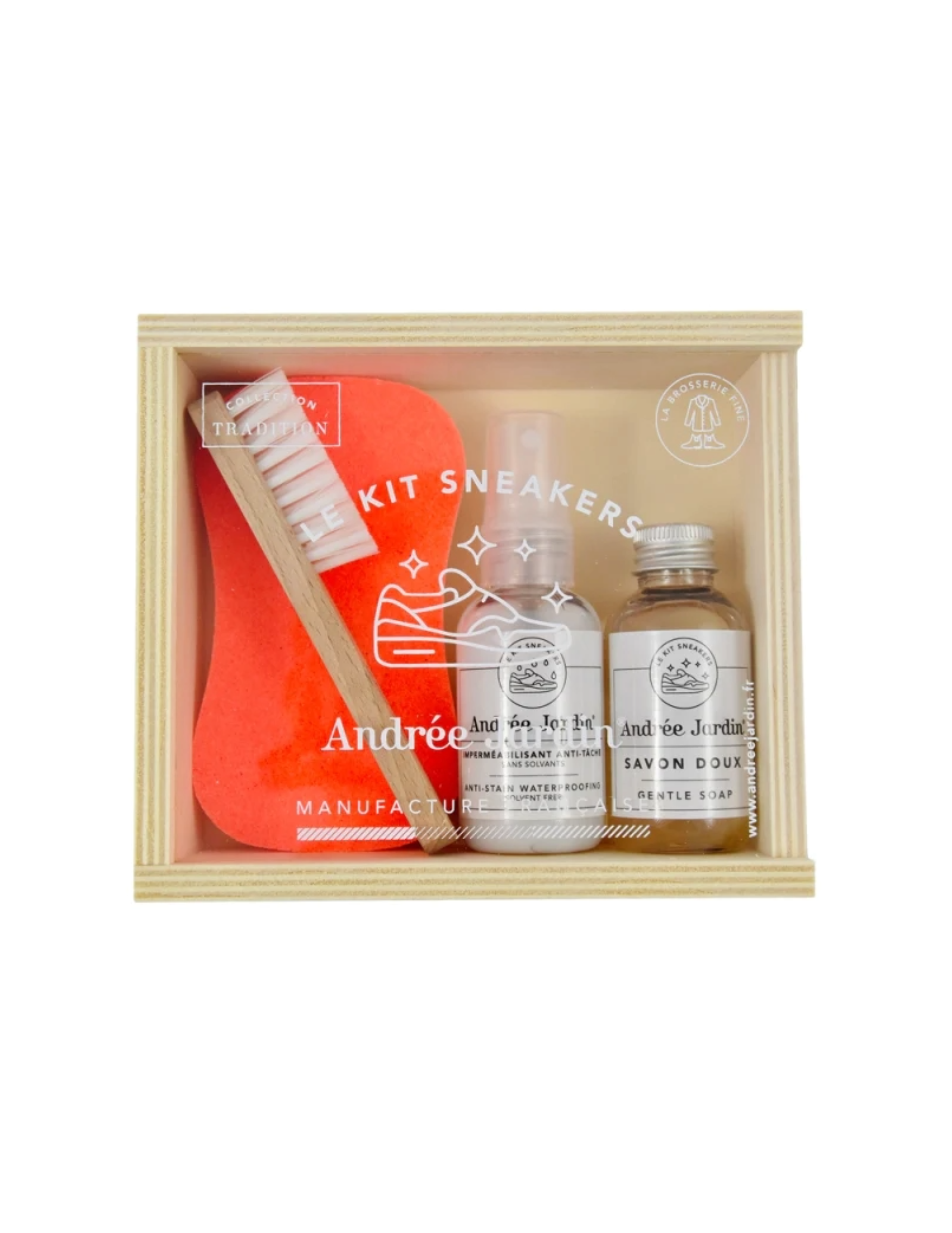 Sneaker Care Kit in Wooden Box