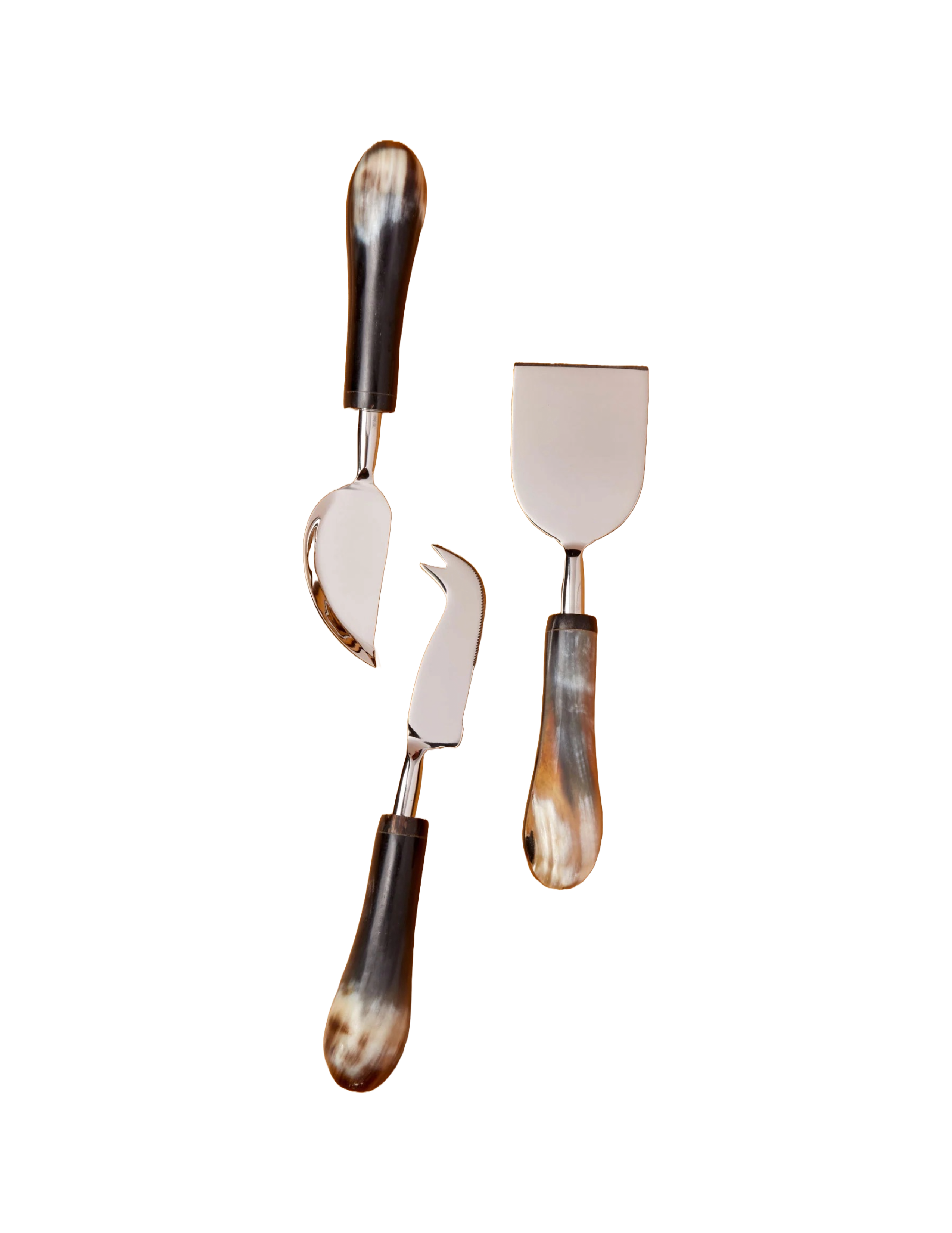 Horn & Stainless Cheese Knife Set of 3