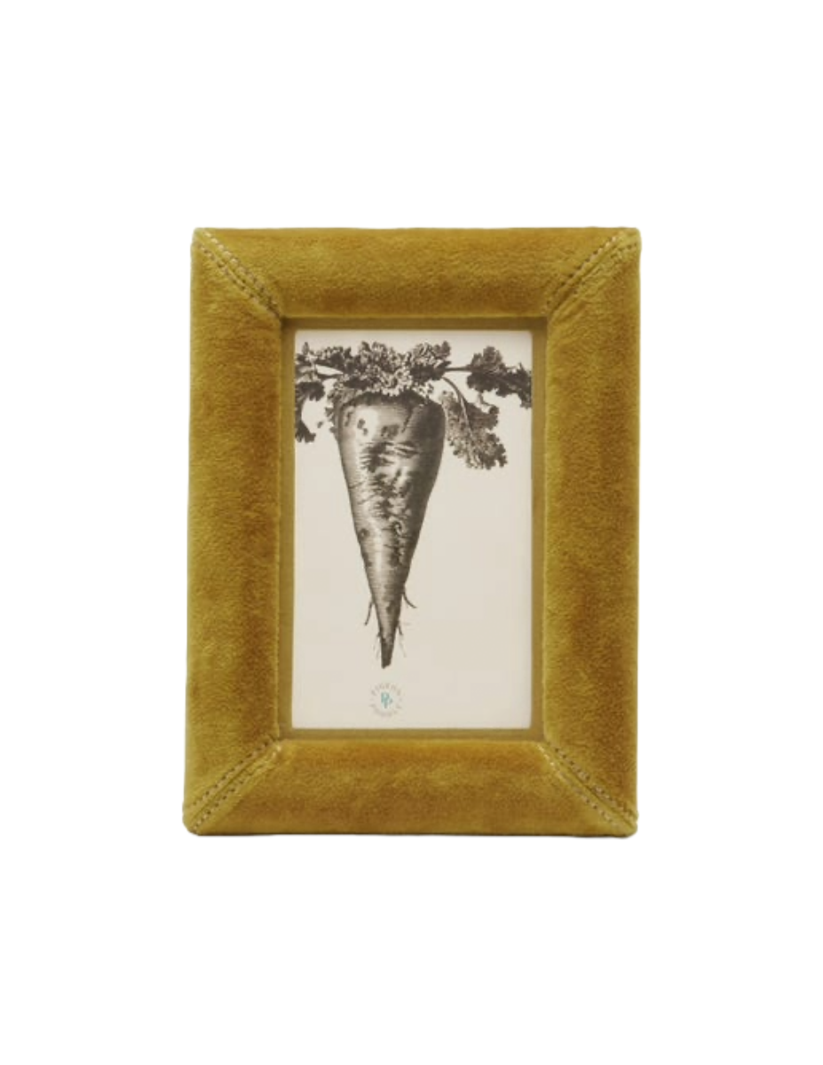 Juneau Velvet Frame - Ocher