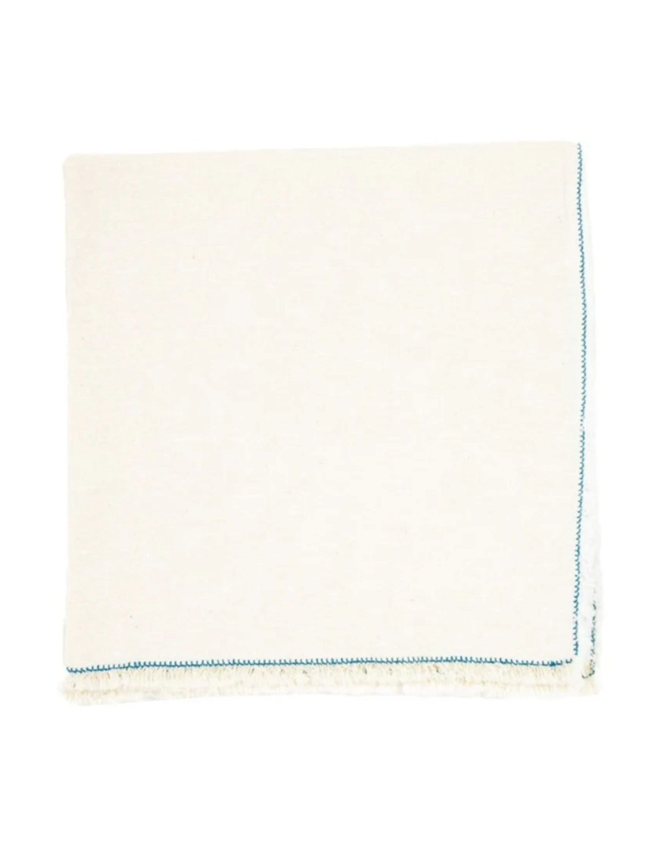 Nomad Stitch Fringe Napkin Set of 4 - Turquoise