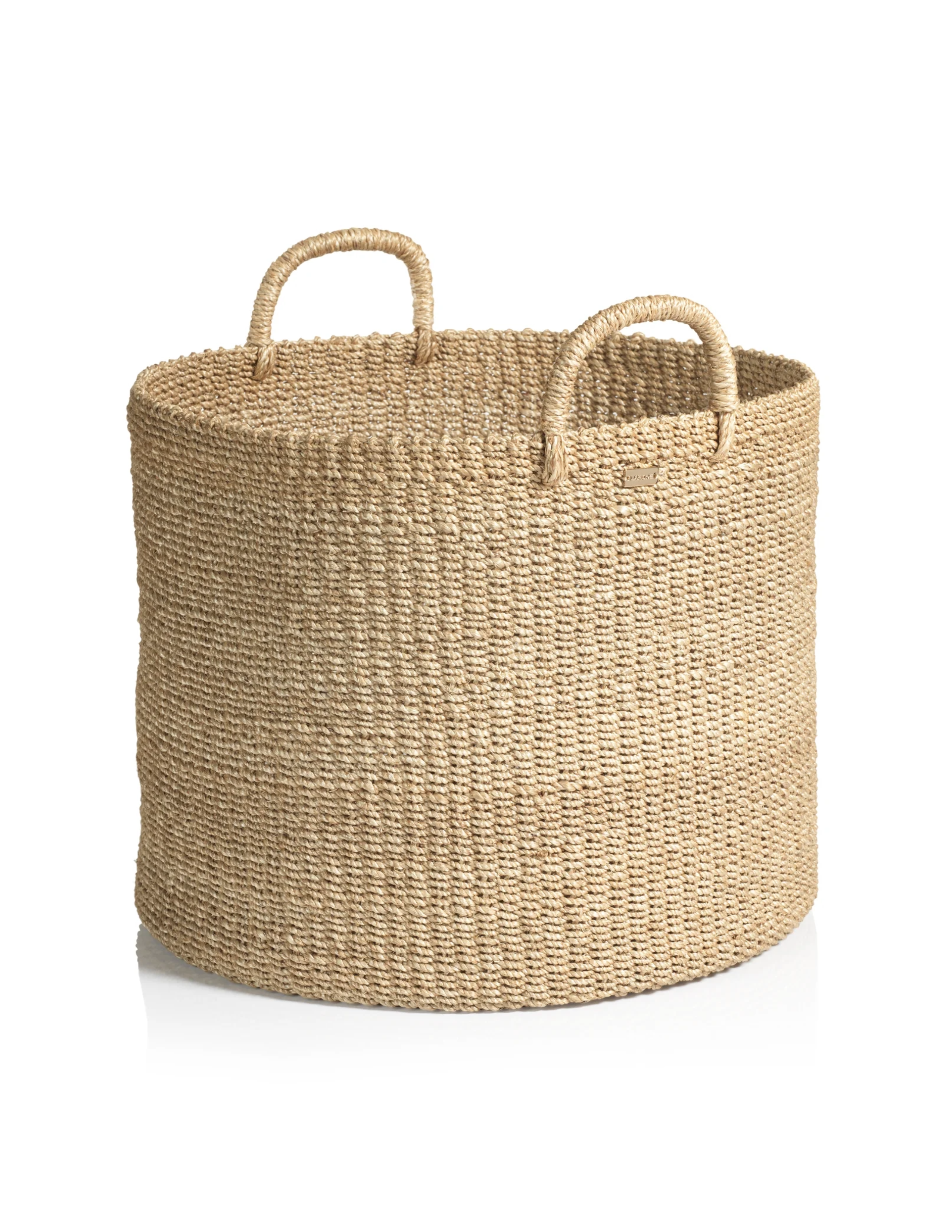 Camille Round Abaca Basket - Large