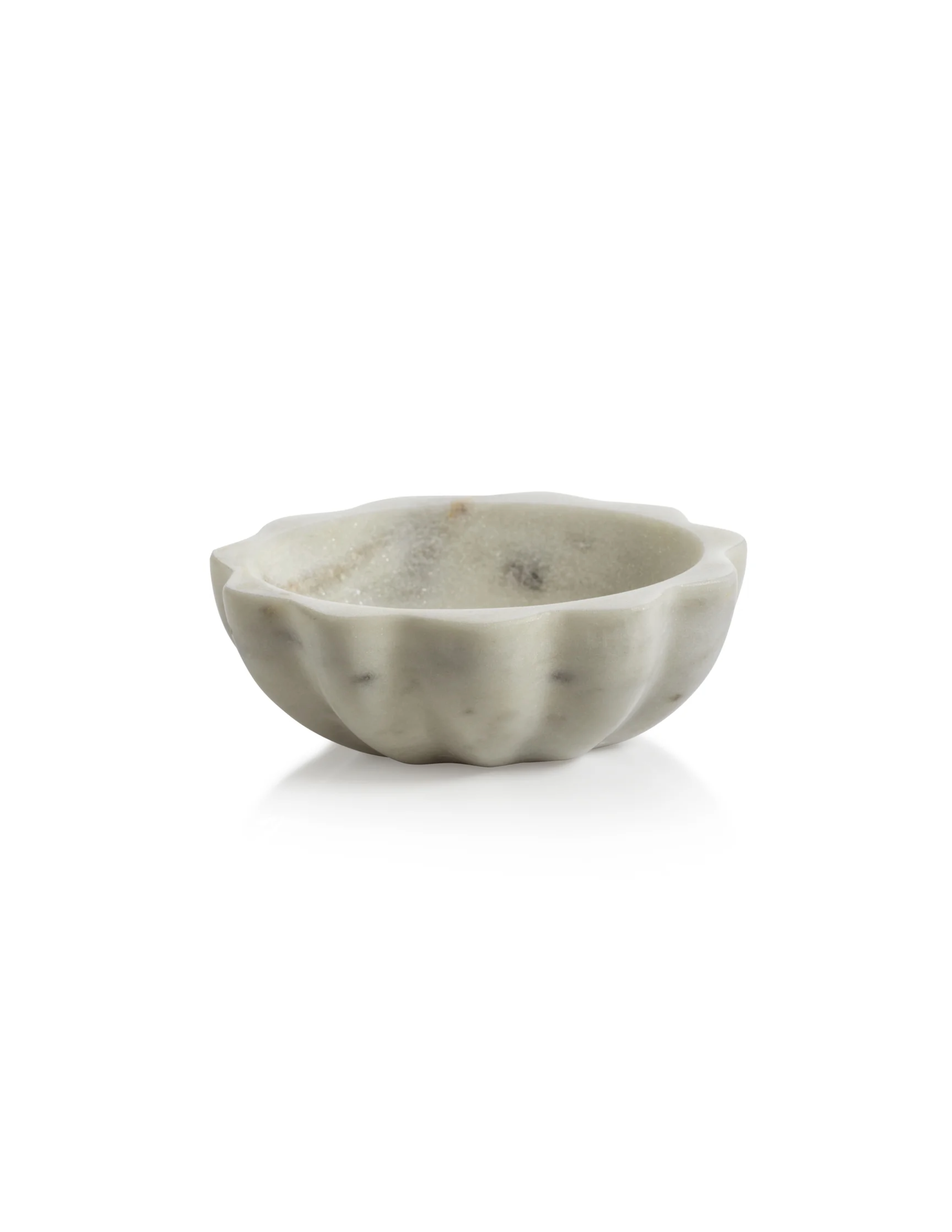 Scalloped Marble Condiment Bowl