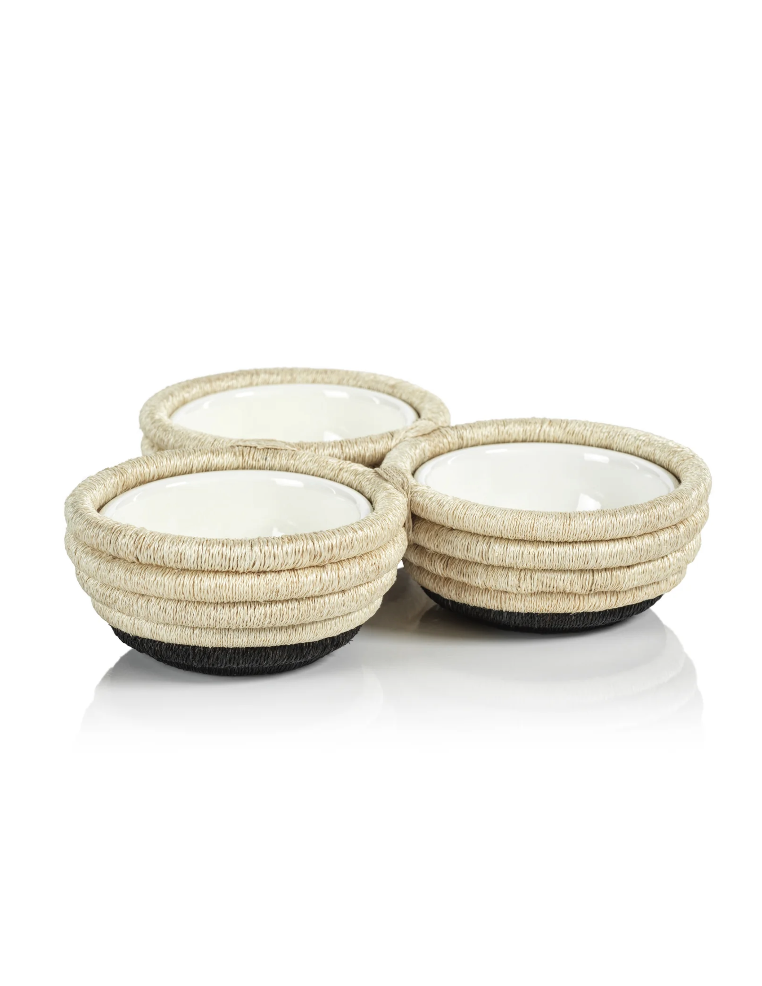 Martigues Coiled Abaca 3 Section Condiment Bowl