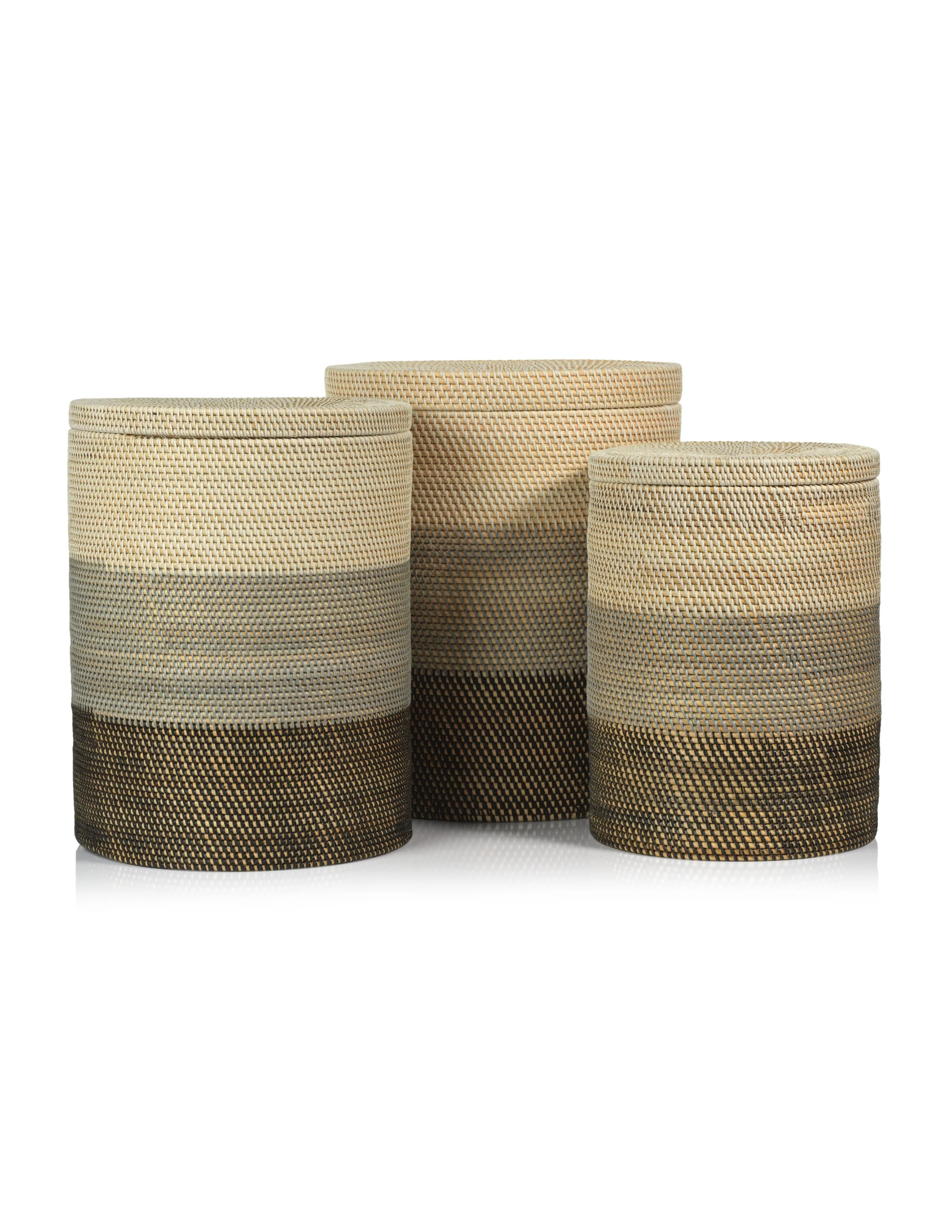 Catalina Rattan Lidded Baskets