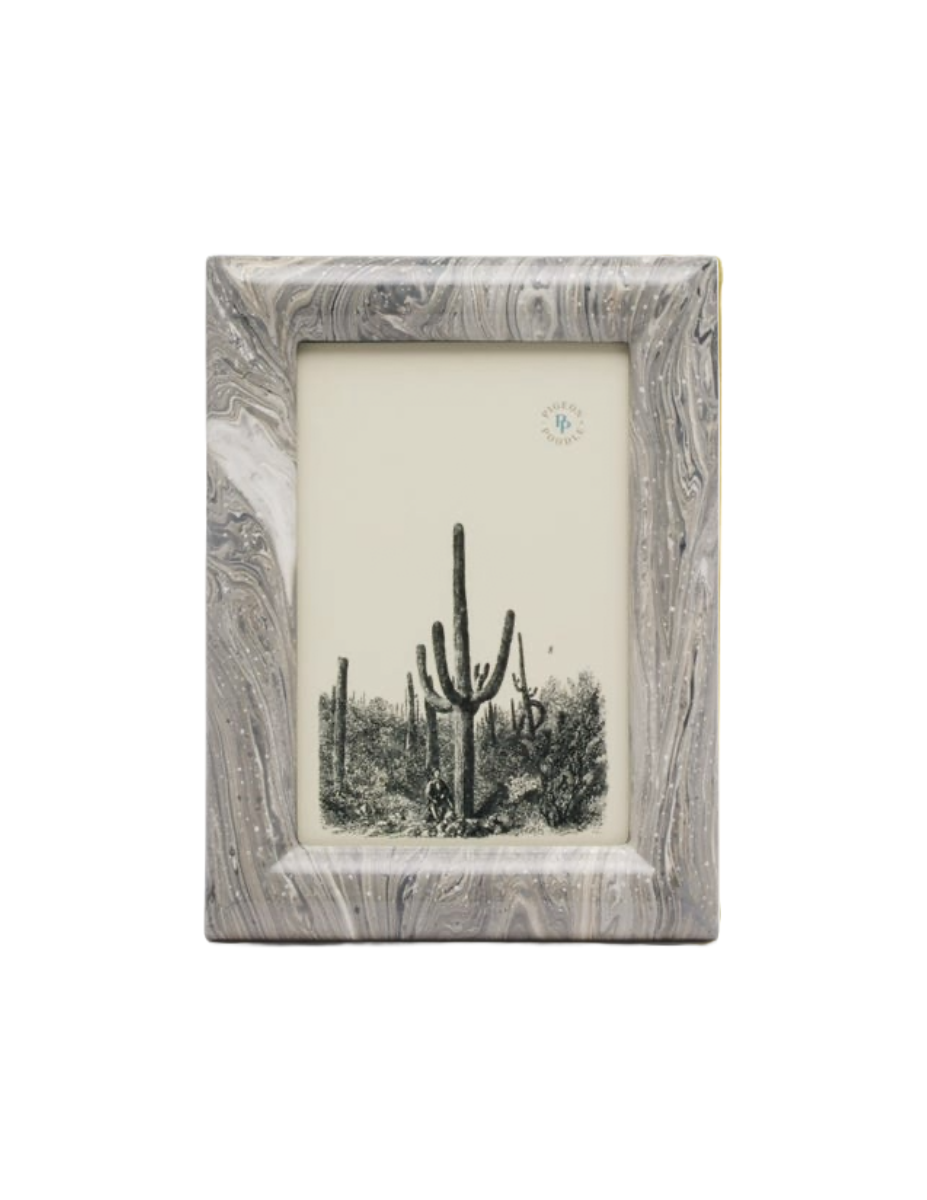 Ashland Lacquered Resin Frame - Grey Swirled