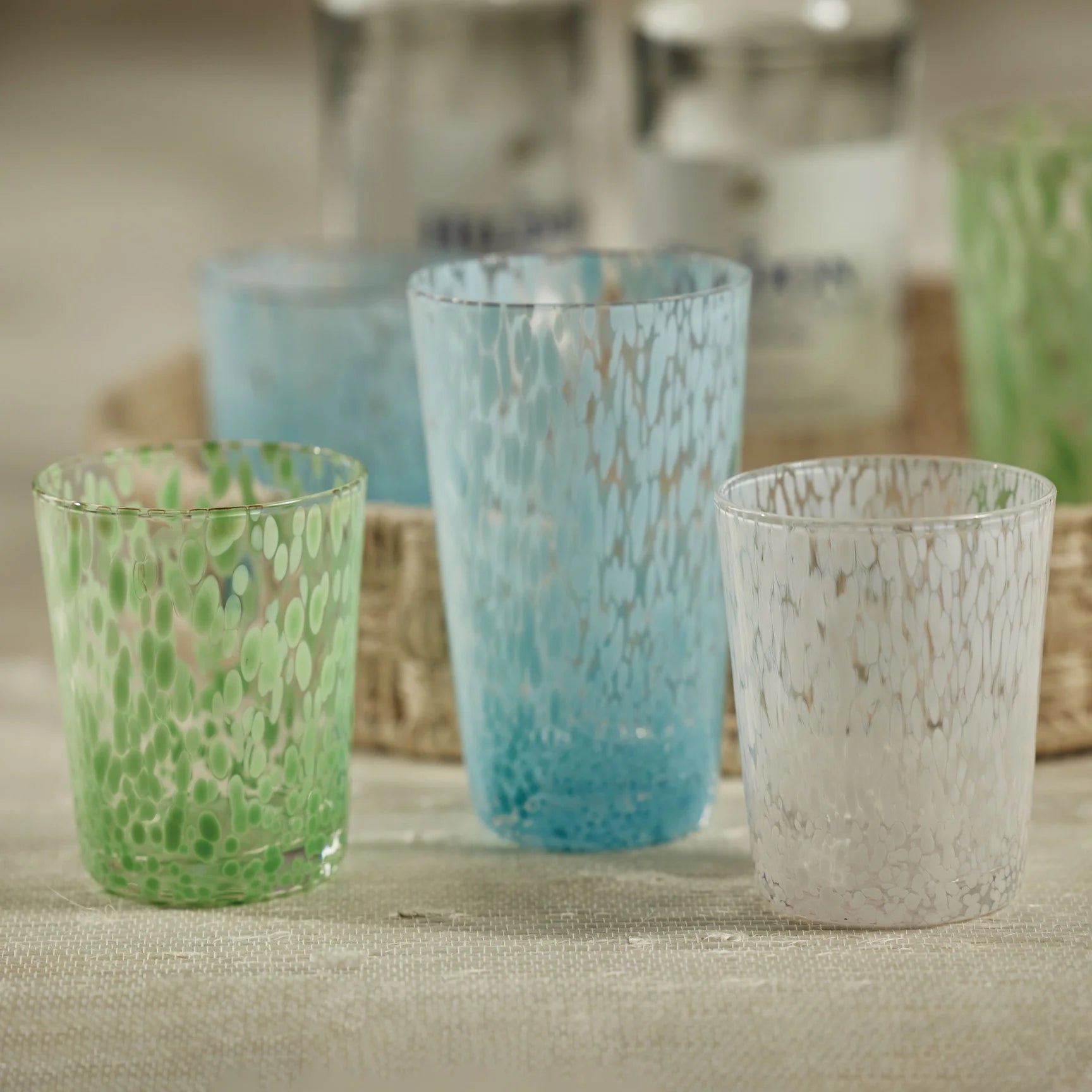 Gigi Speckled Tumbler Set/4 - White