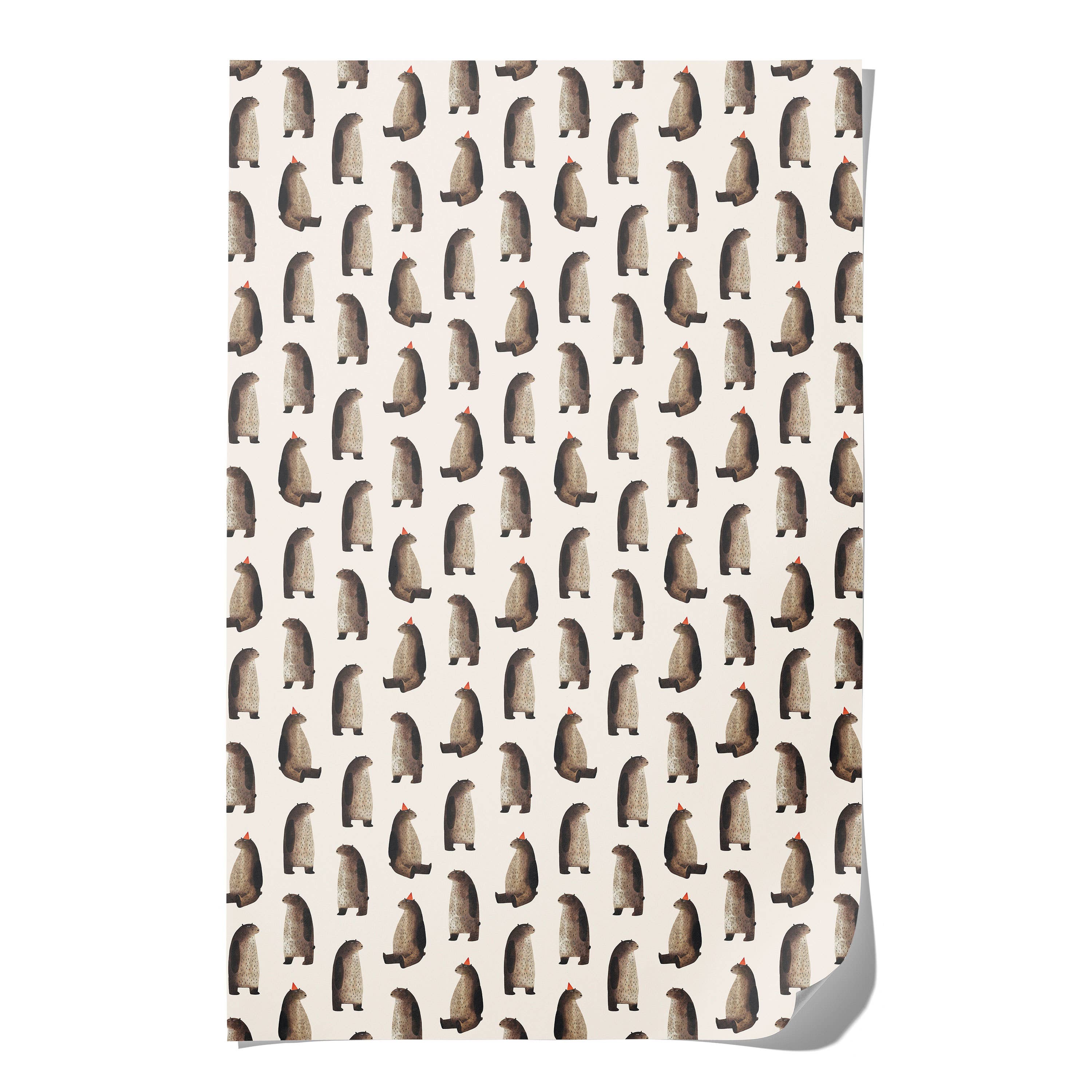 Wrapping Paper 3 Sheet Roll - Party Bear