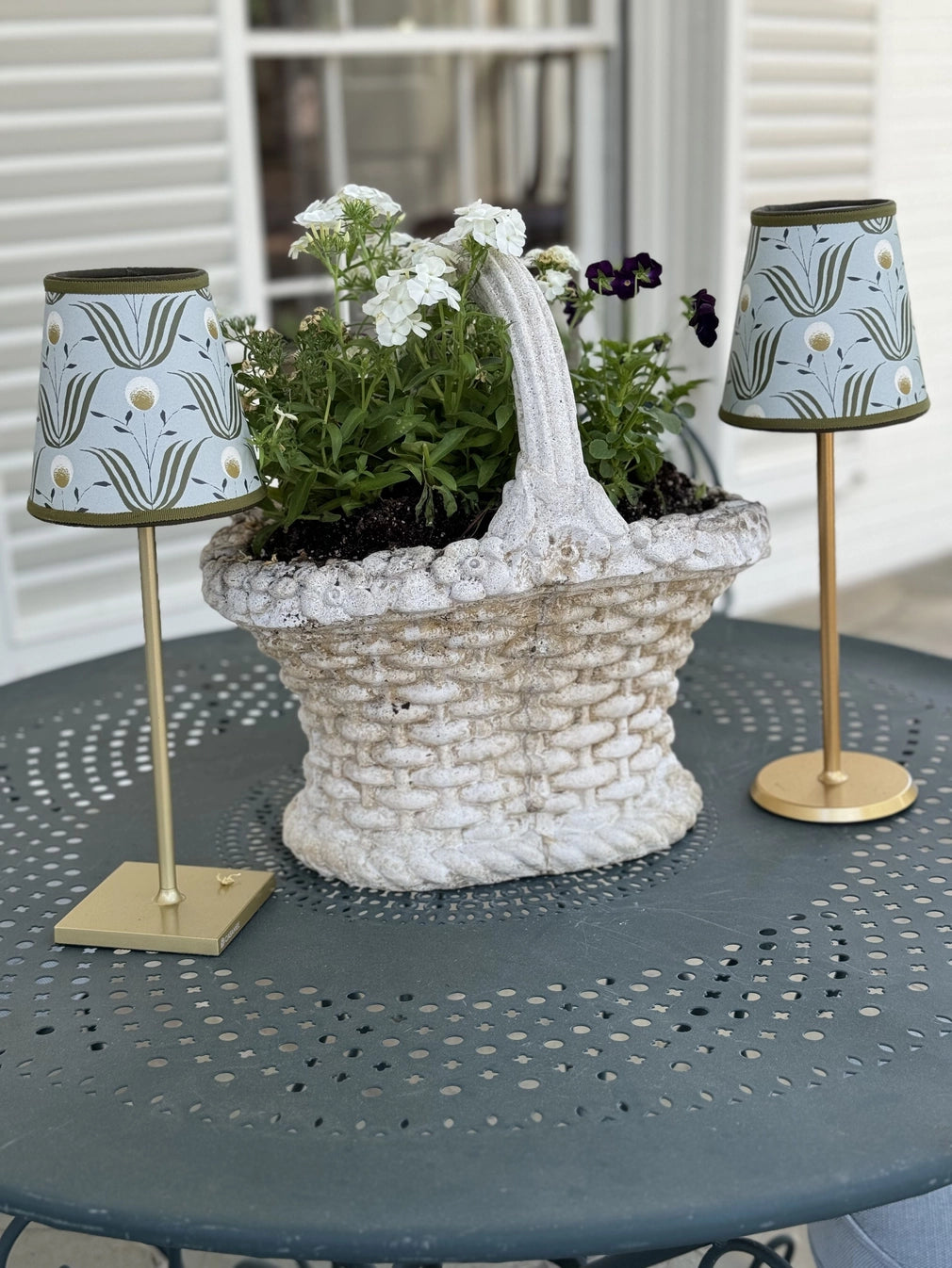Poldina Pro Spring Bloom Wallpaper Shade Cover - Ash Blue