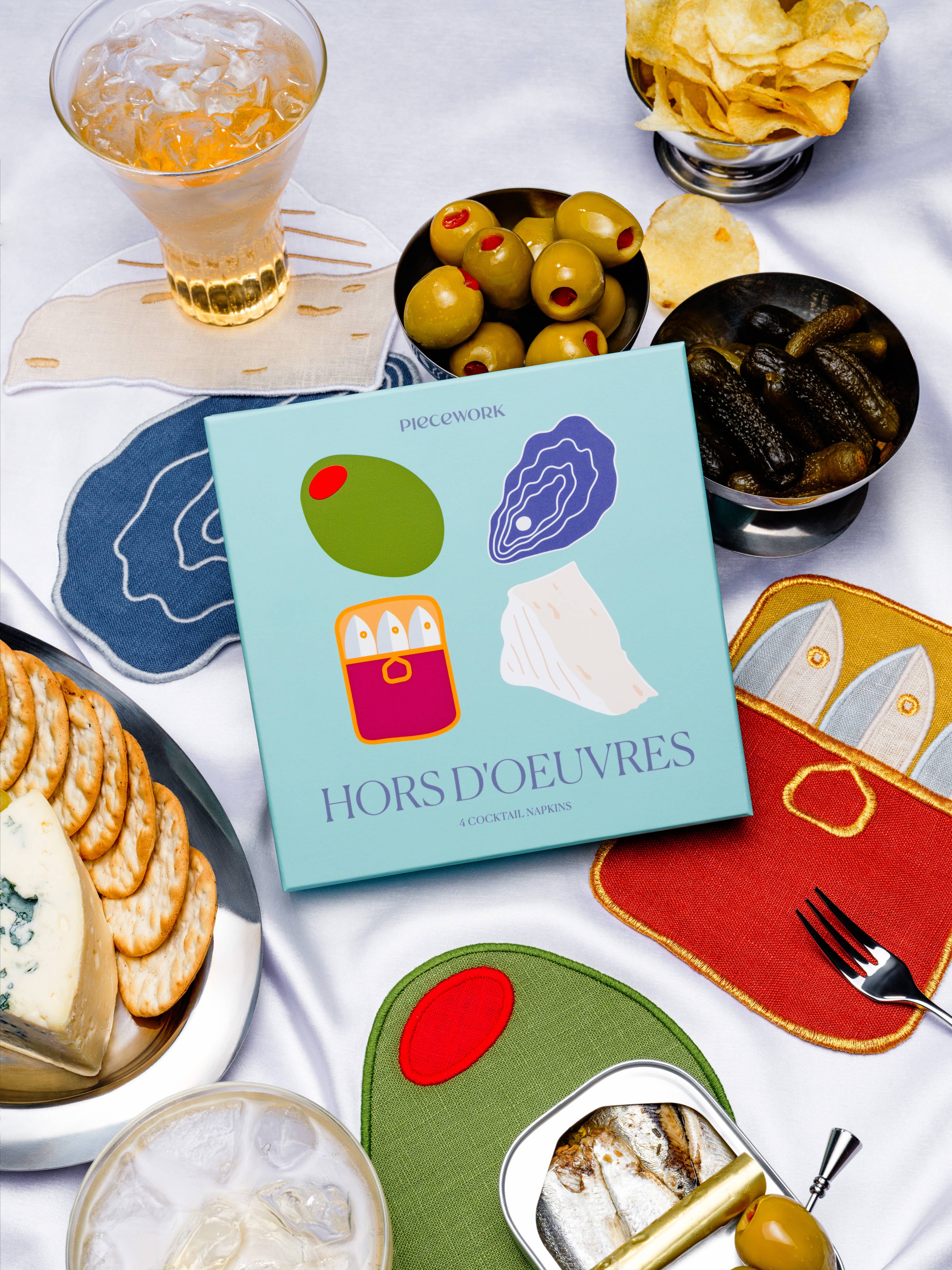 Cocktail Napkins Set Of 4 - Hors D'Oeuvres