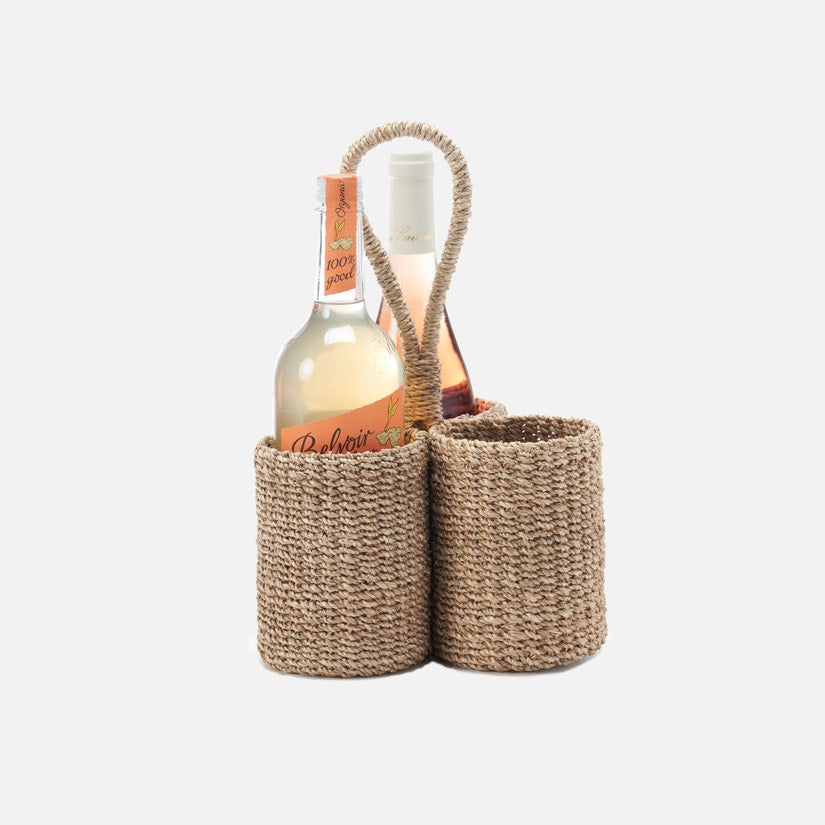 Voru Abaca Wine Bottle Holder - Natural
