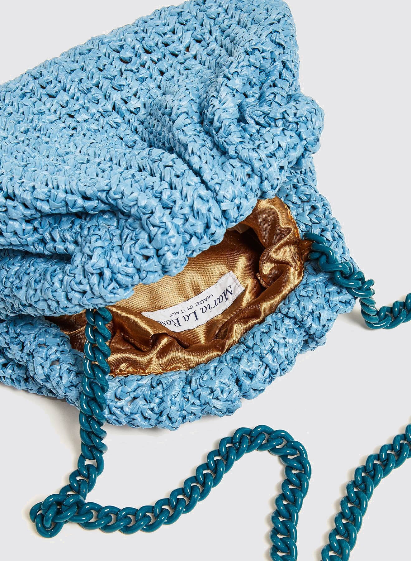 Mini Game Crochet Clutch - Light Blue