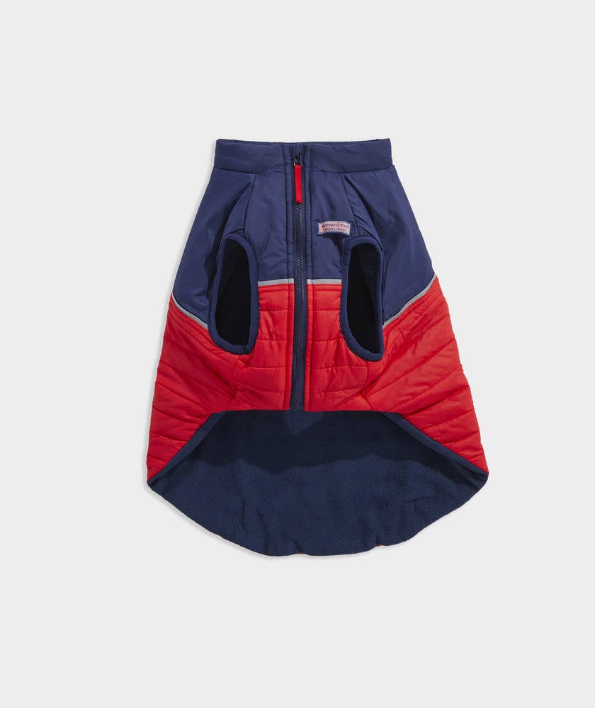 Vineyard Vines x FMA Pet Puffer Jacket - Lighthouse Red