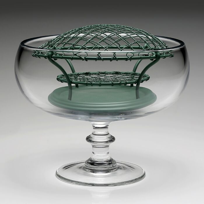 Classic Footed Rose Bowl & Wire