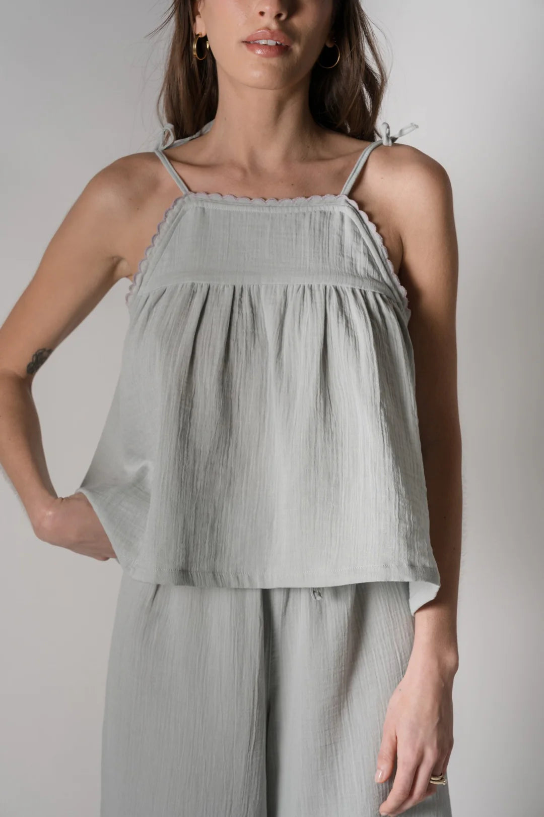 Alaia Crop Set- Sage
