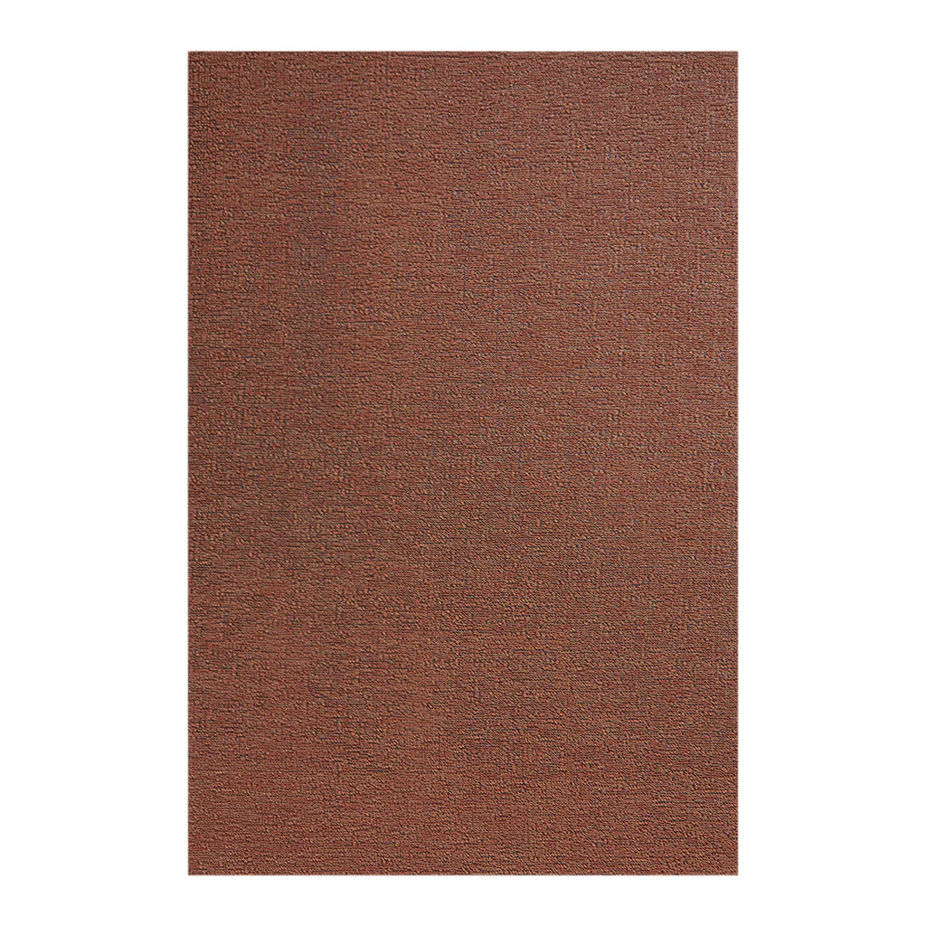 Heathered Shag Doormat - Burnt Coral