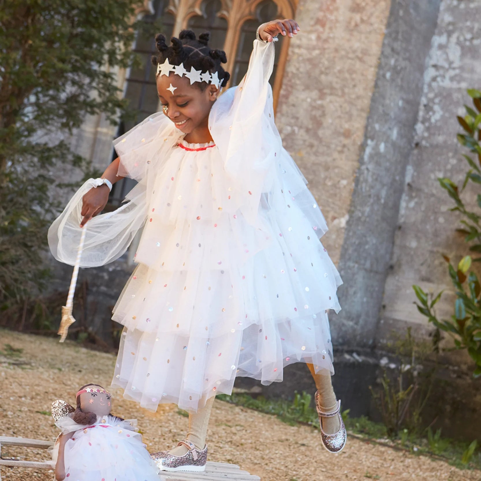 Sequin Tuille Angel Costume