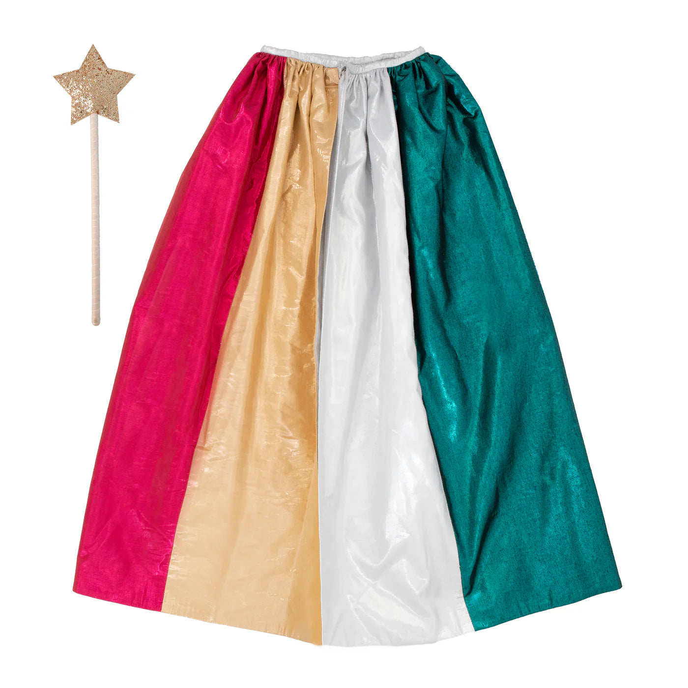 Metallic Rainbow Cape and Wand Costume