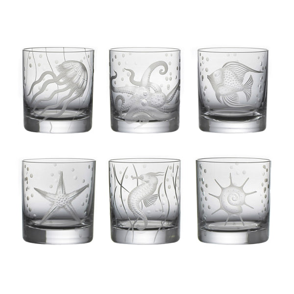 Sea Life Set of 6 Small Tumblers