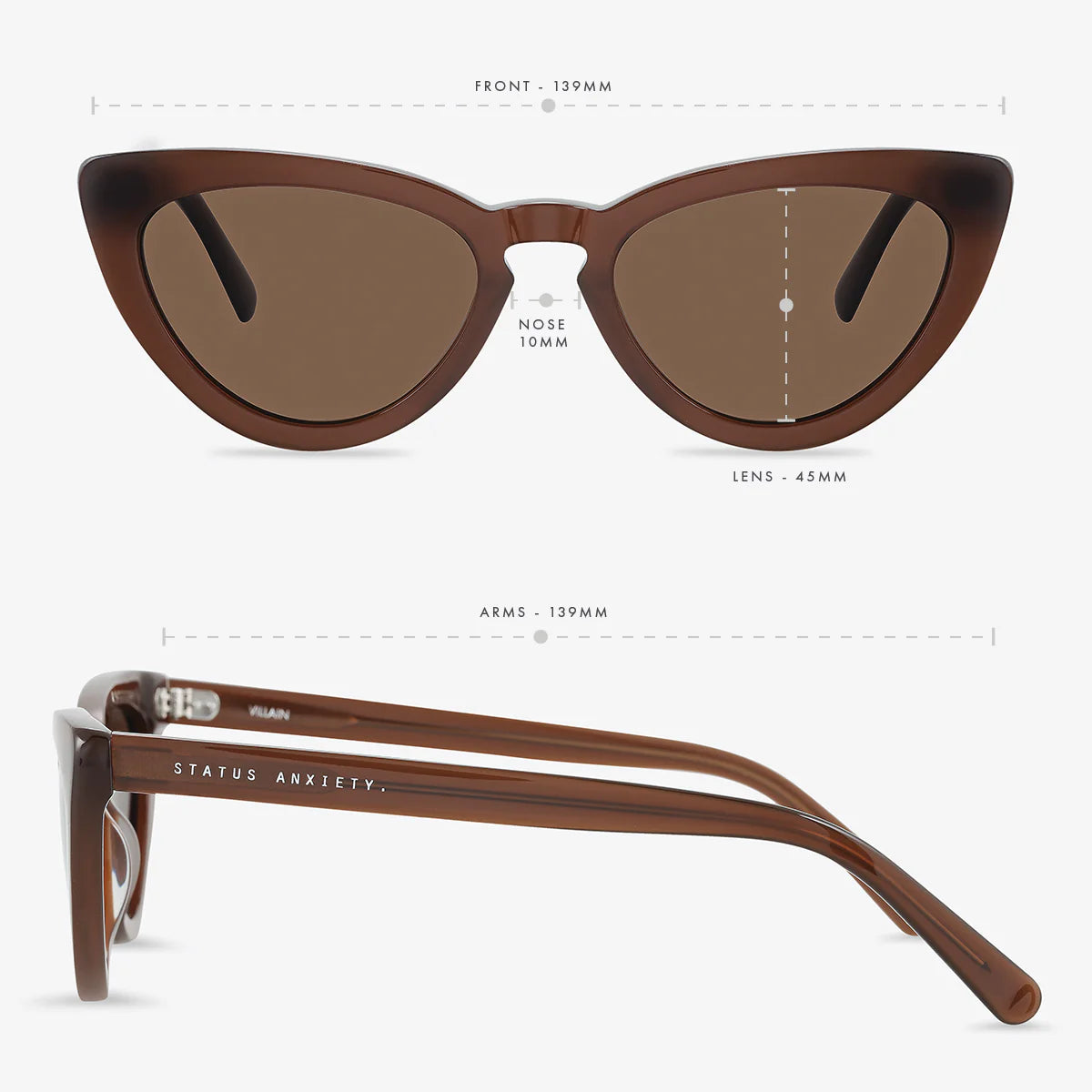 Villain Sunglasses - Brown