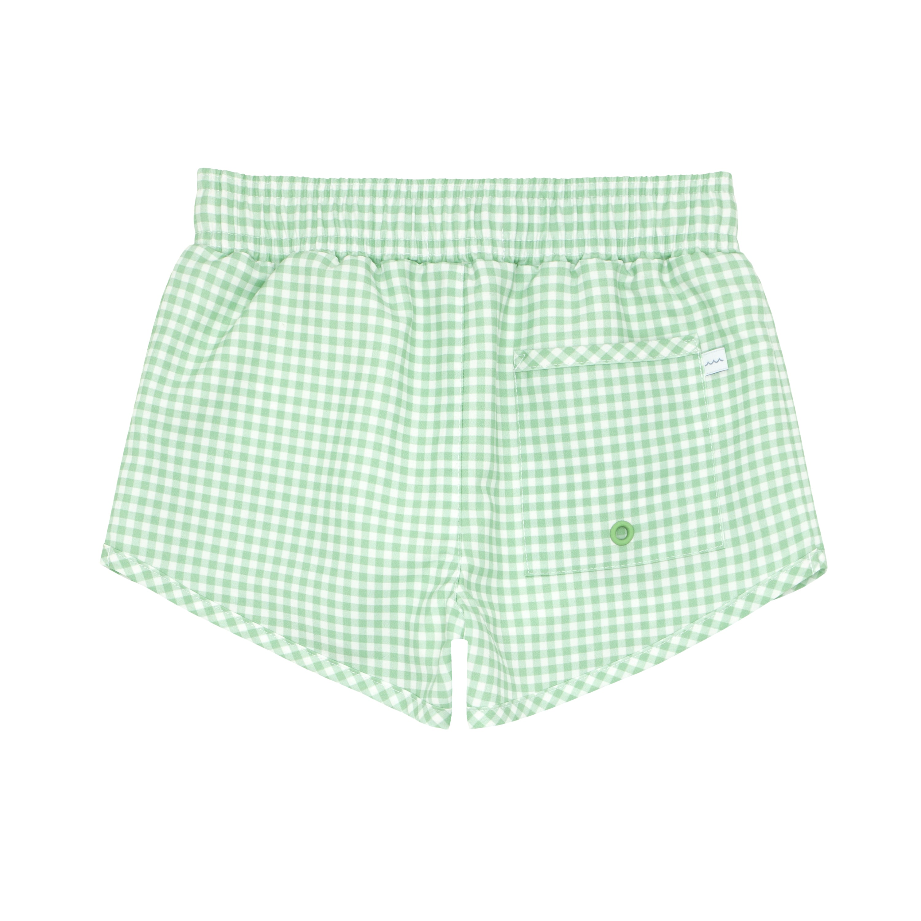 Boy's Palm Green Gingham Boardie