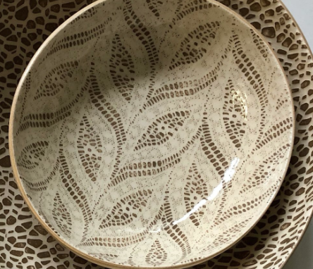 Centerpiece Bowl - Paisley Mocha