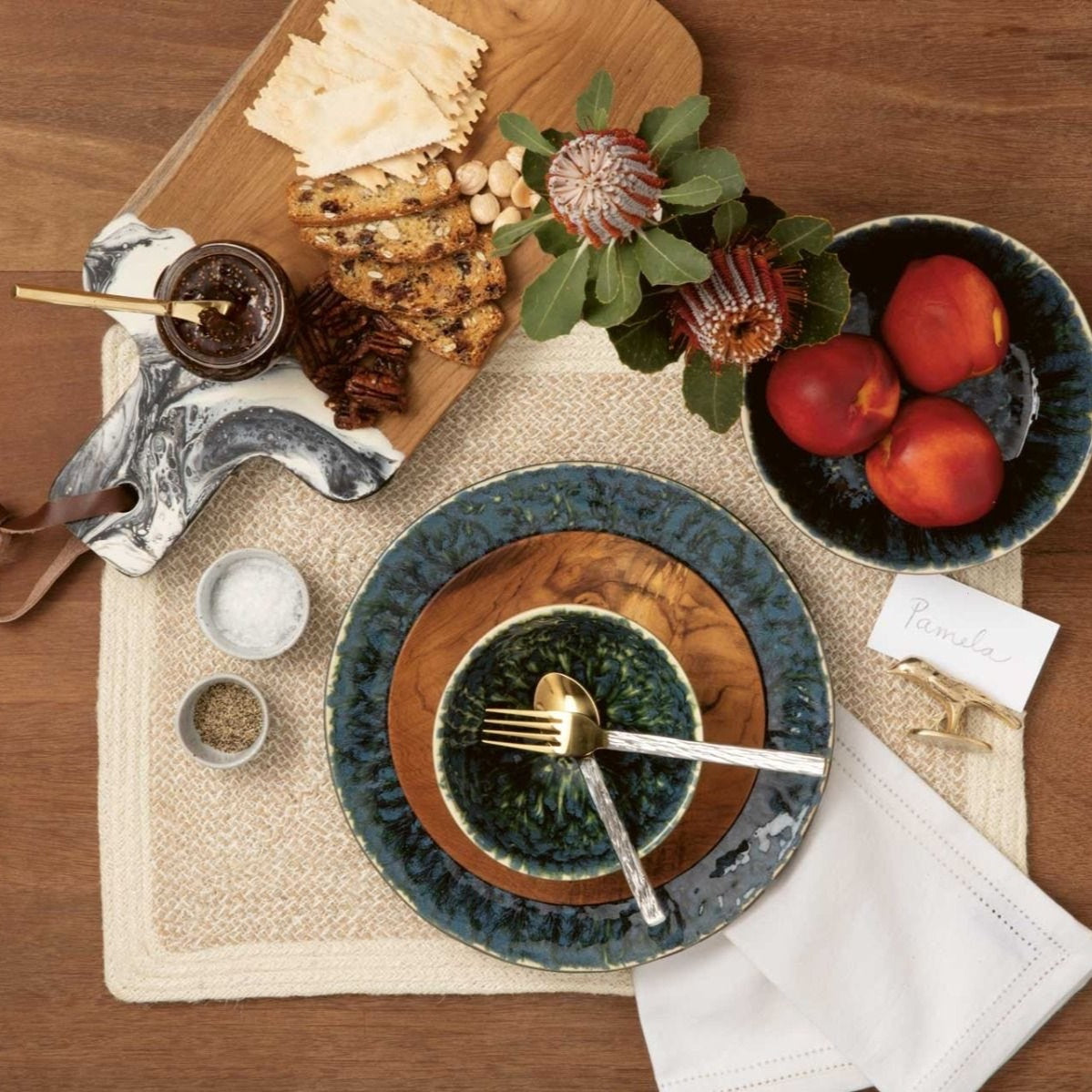 Austin Teak Serving Board - Brown