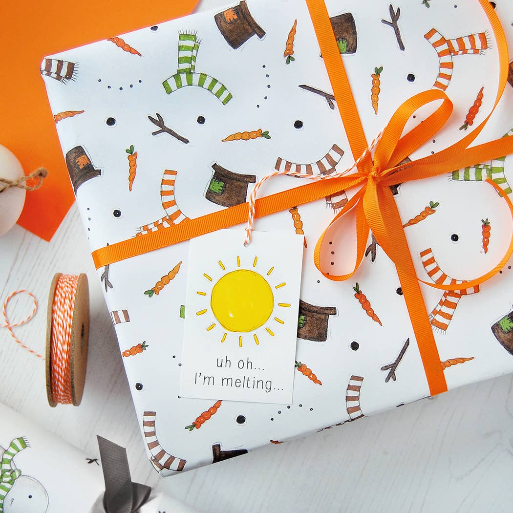 Melted Snowman Wrapping Paper