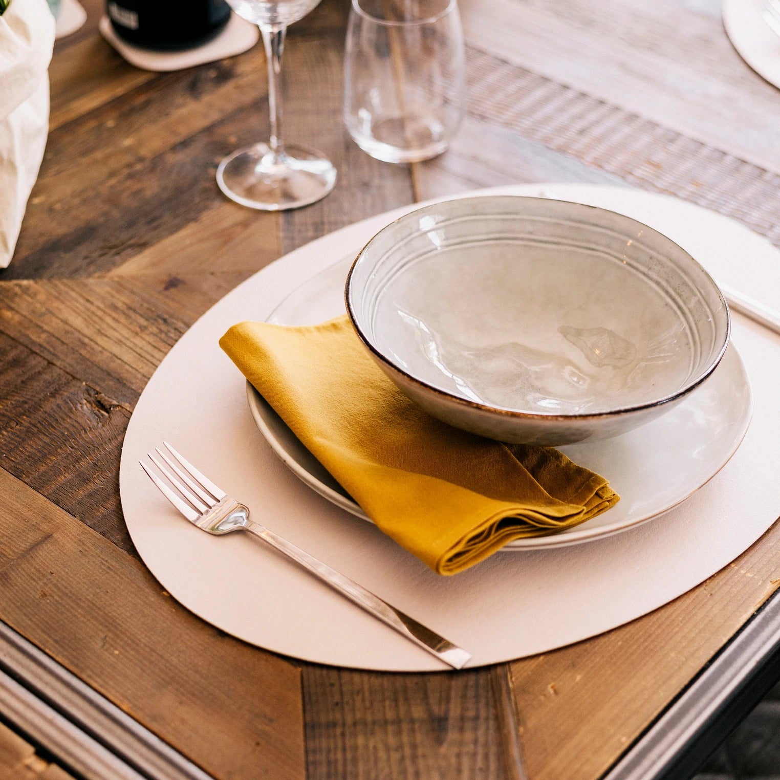 Coto Oval Placemat - Cachemire/Cachemire