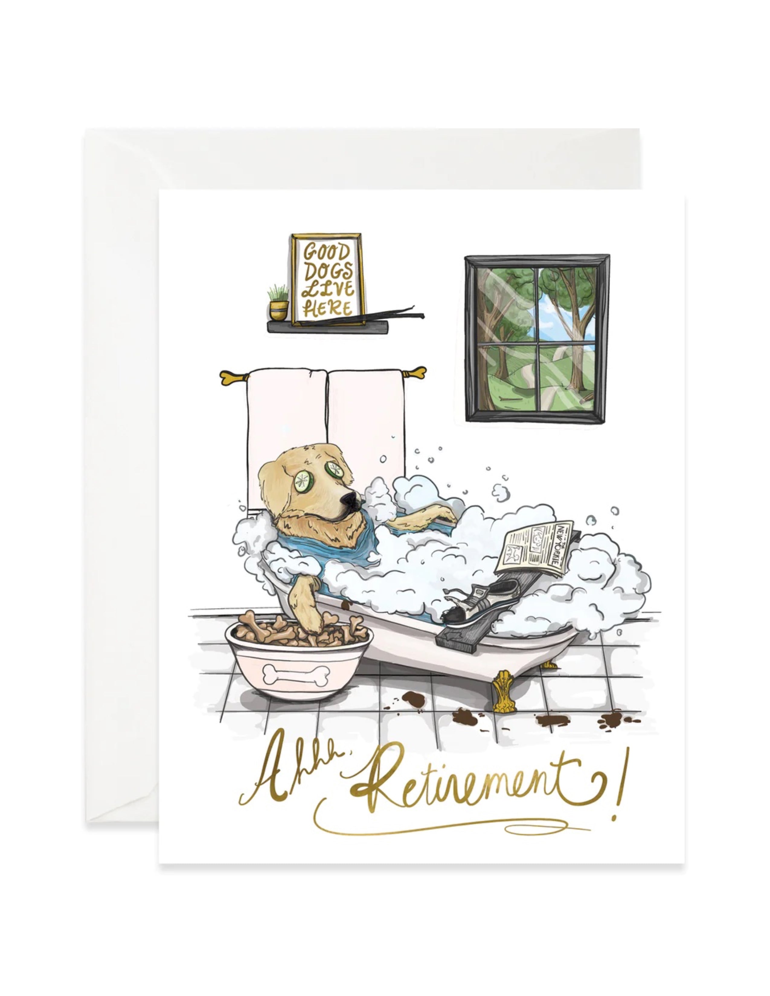 Dog Retirement Card