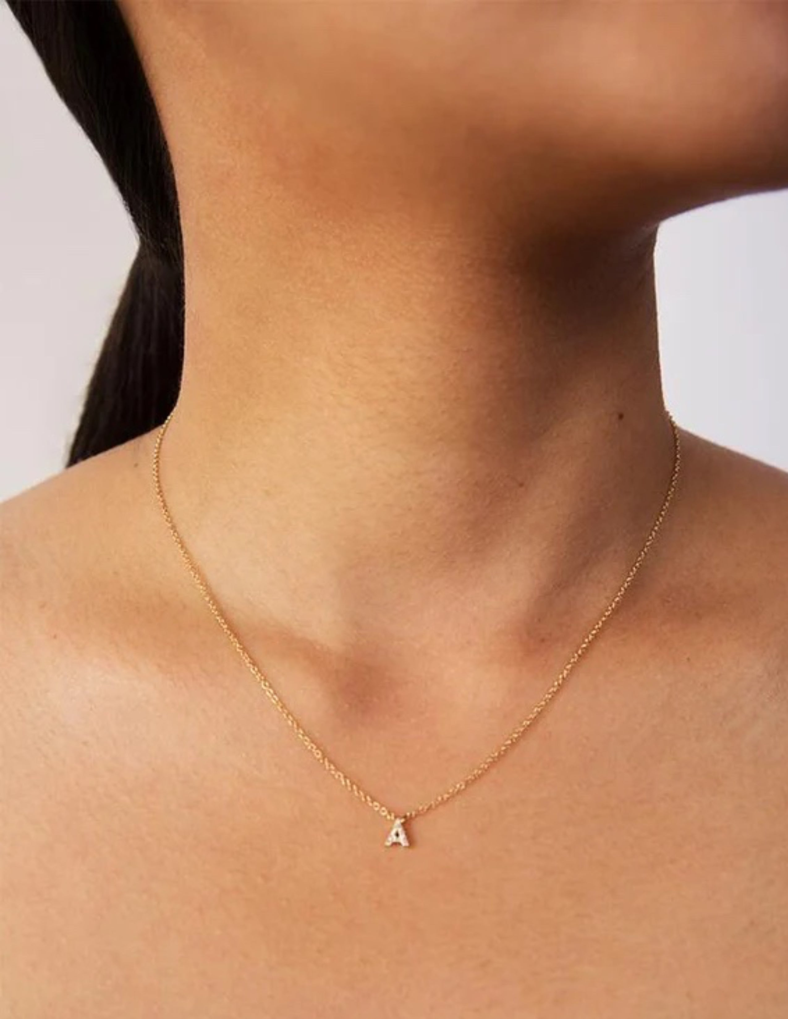 Diamond Initial Necklace