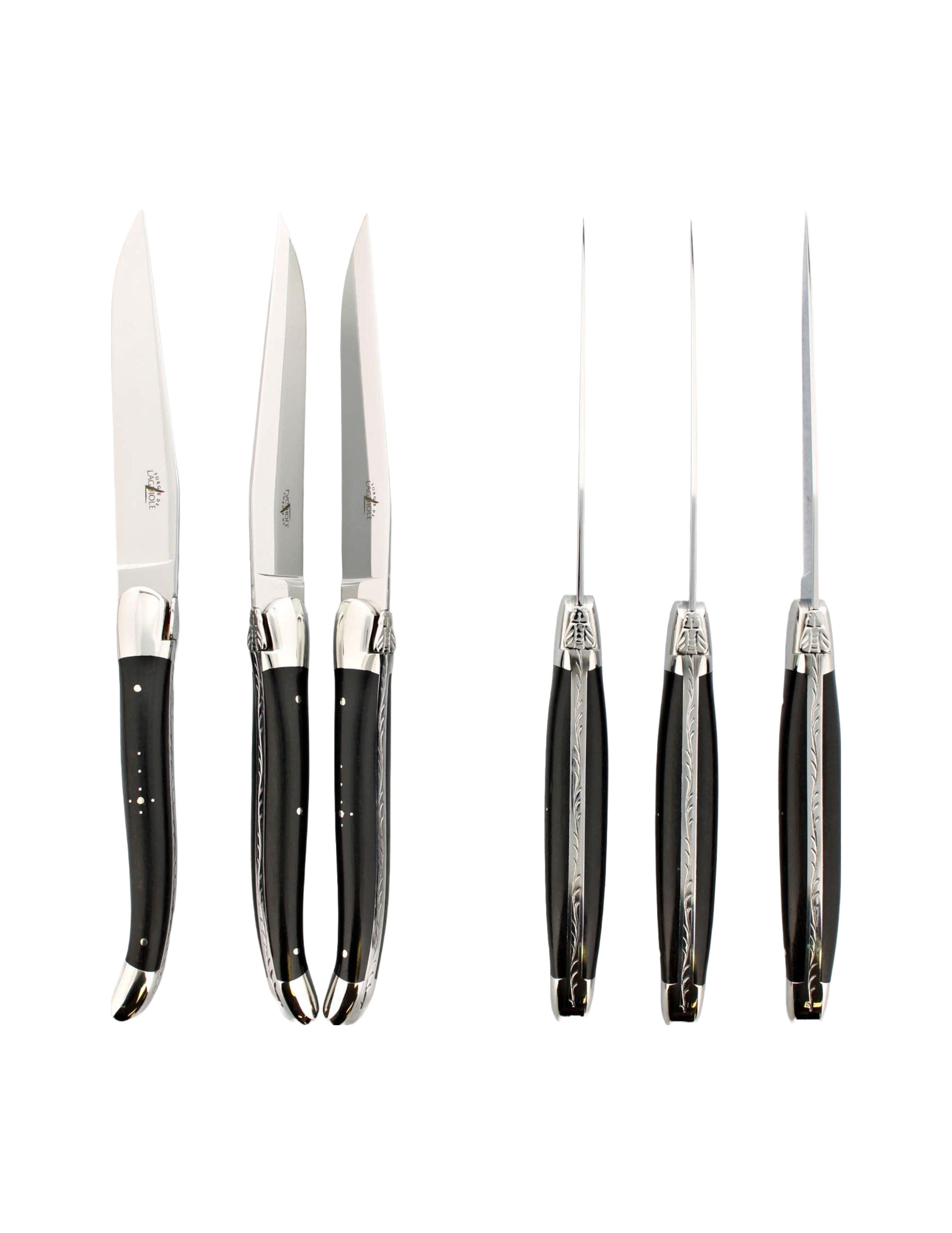 Steak Knives Set of 6 - Ebony Wood