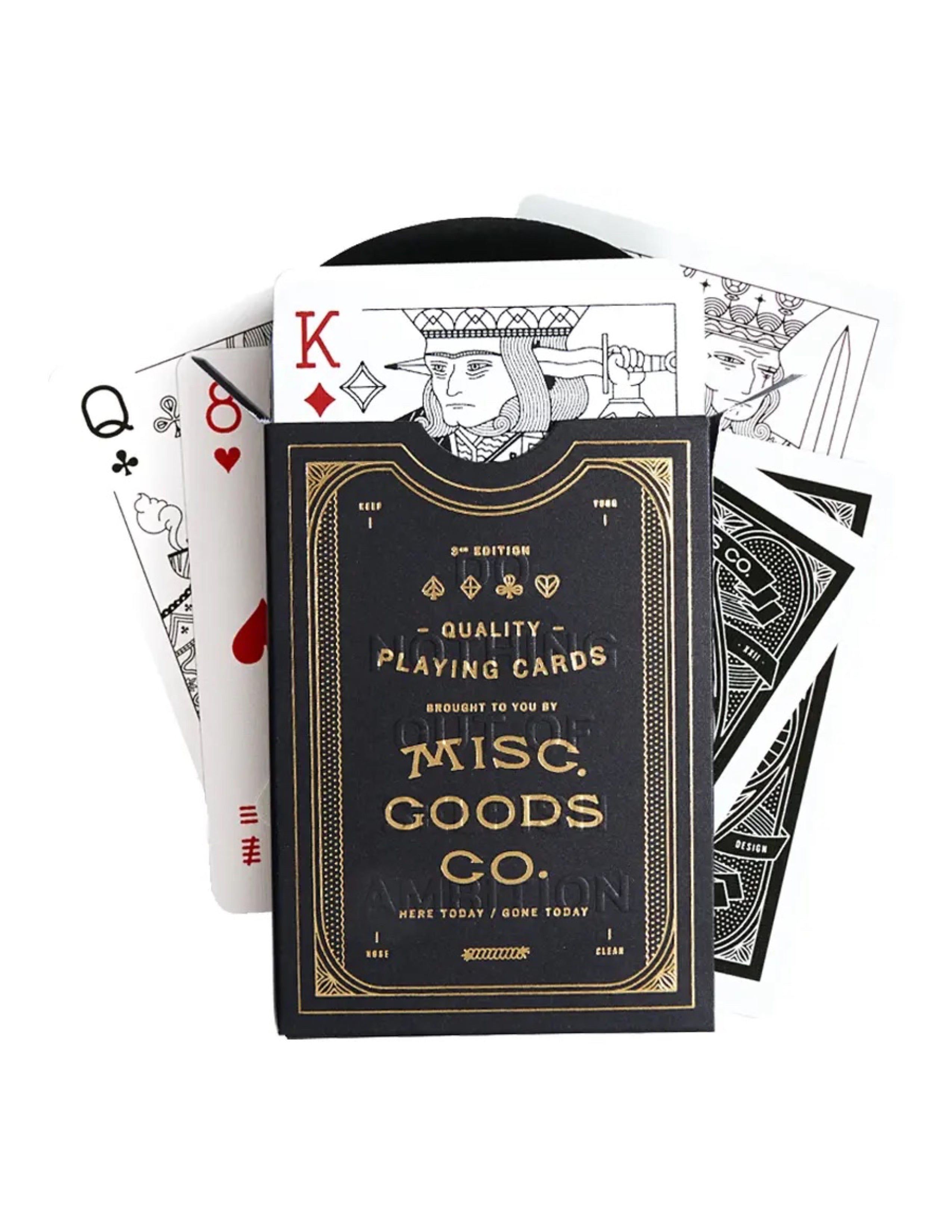 Black Deck of Playing Cards