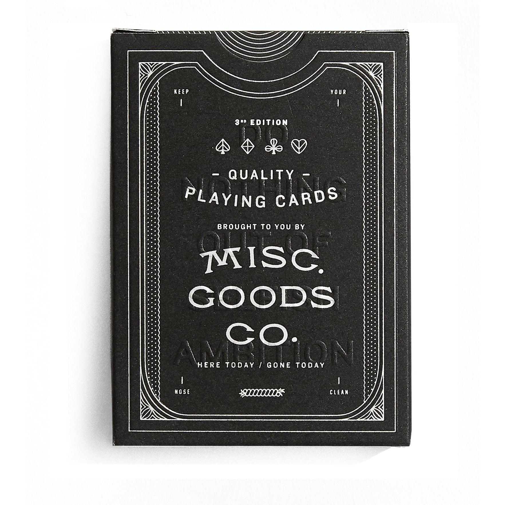 Black Deck of Playing Cards