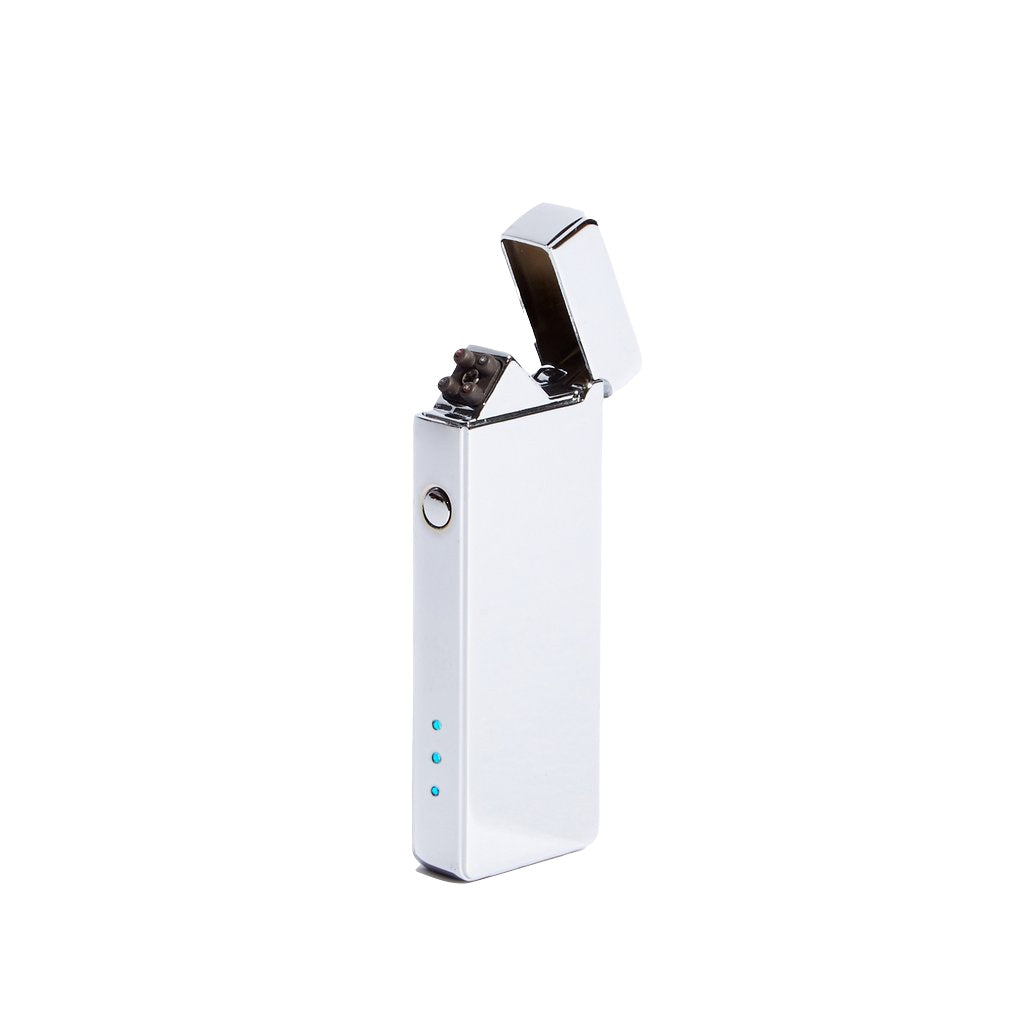 Slim Double Arc Lighter - Silver Metallic